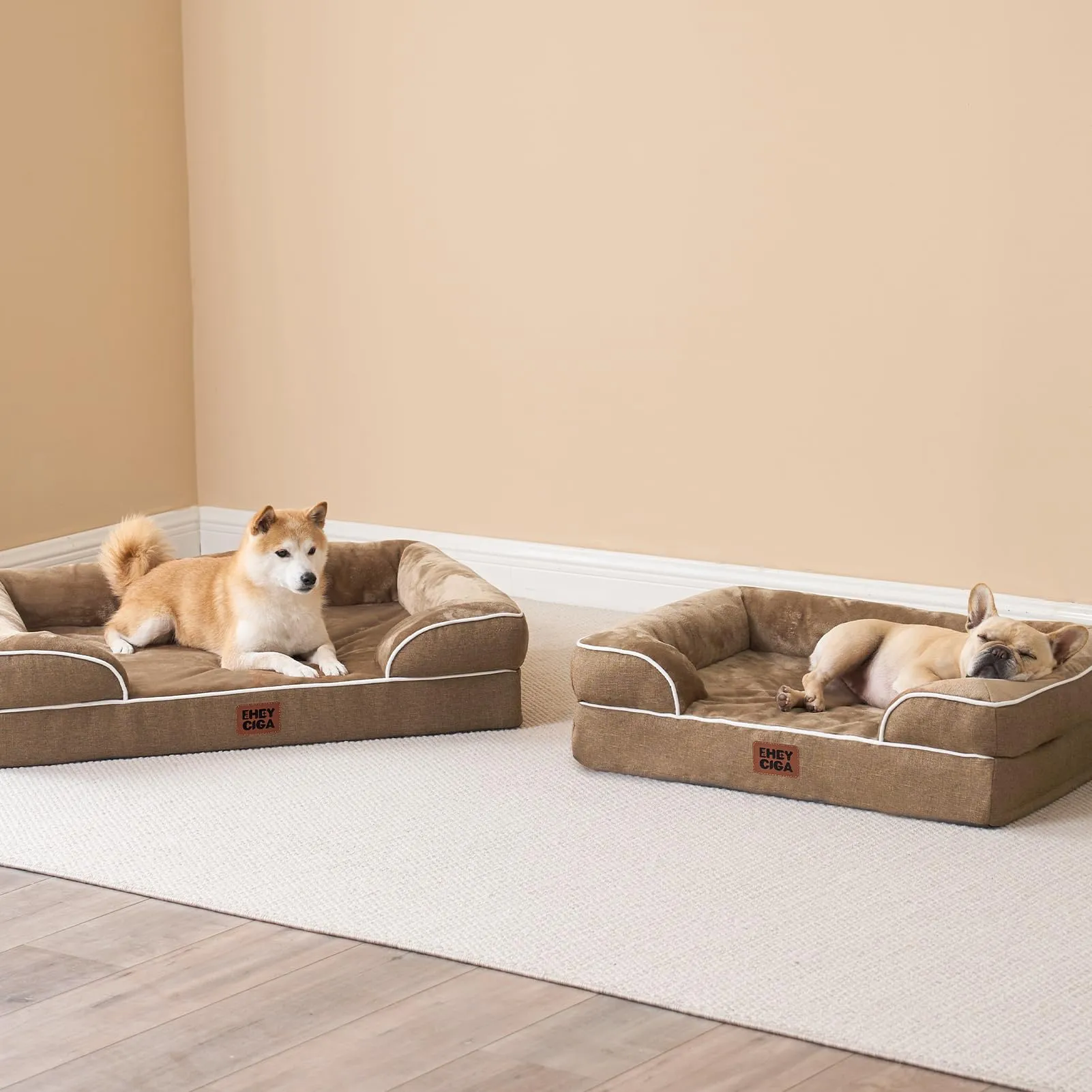 EHEYCIGA Cuccia Cane Interno, 104x68x16cm, Cammello - immagine 8