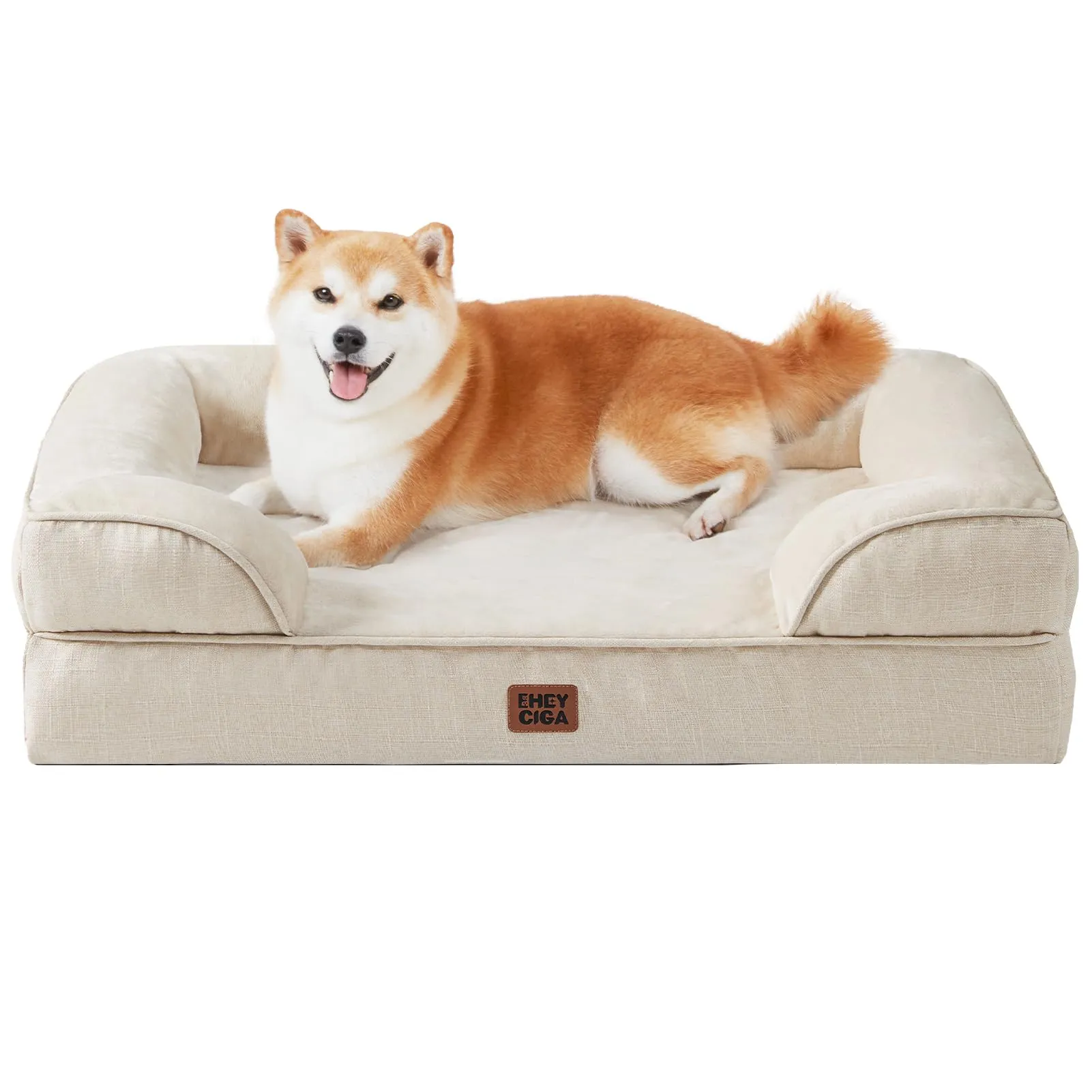 EHEYCIGA Cuccia Cane Interno Taglia Media, 89x56x16cm, Beige - immagine 1