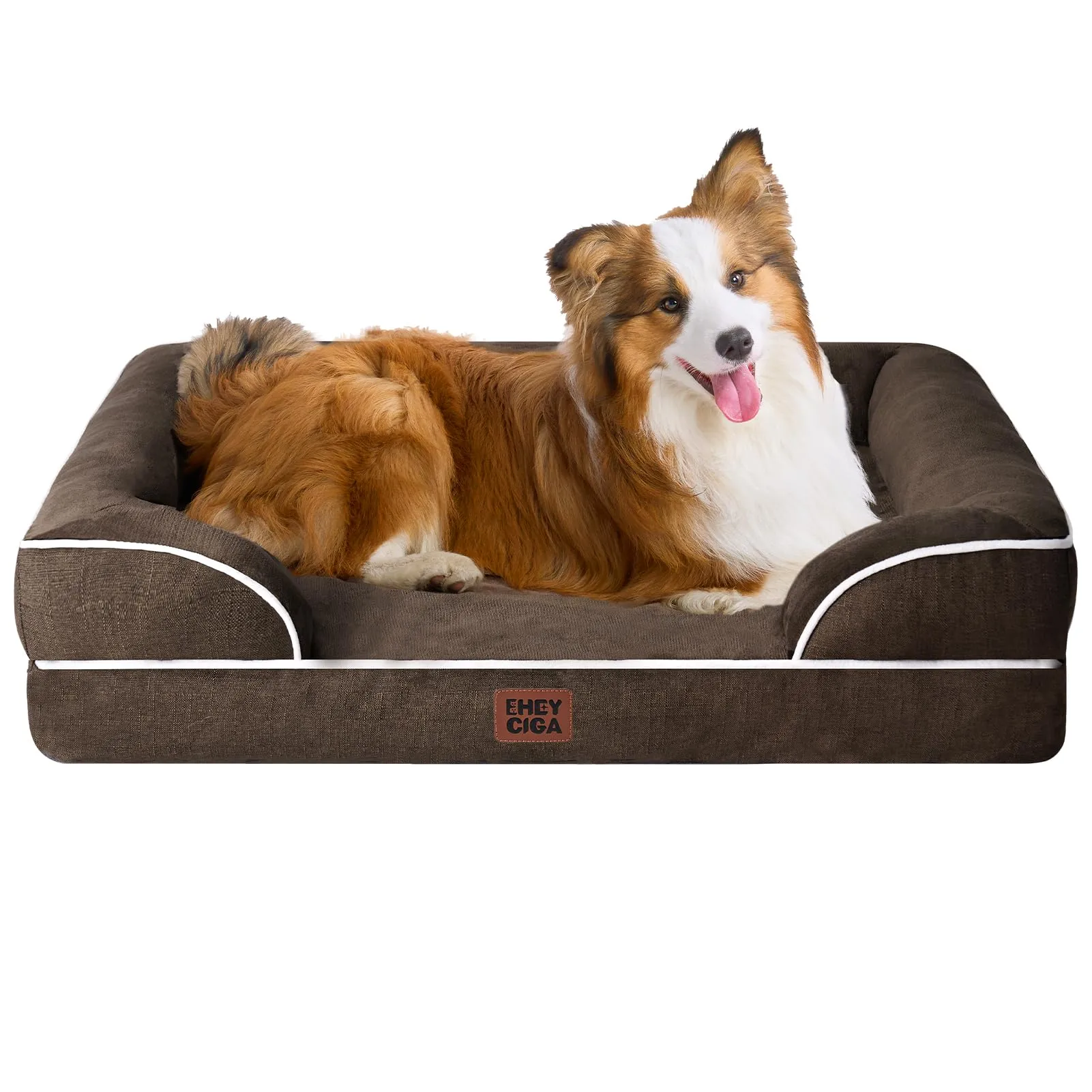 EHEYCIGA Cuccia Cane Interno, 104x68x16cm, Marrone - immagine 1