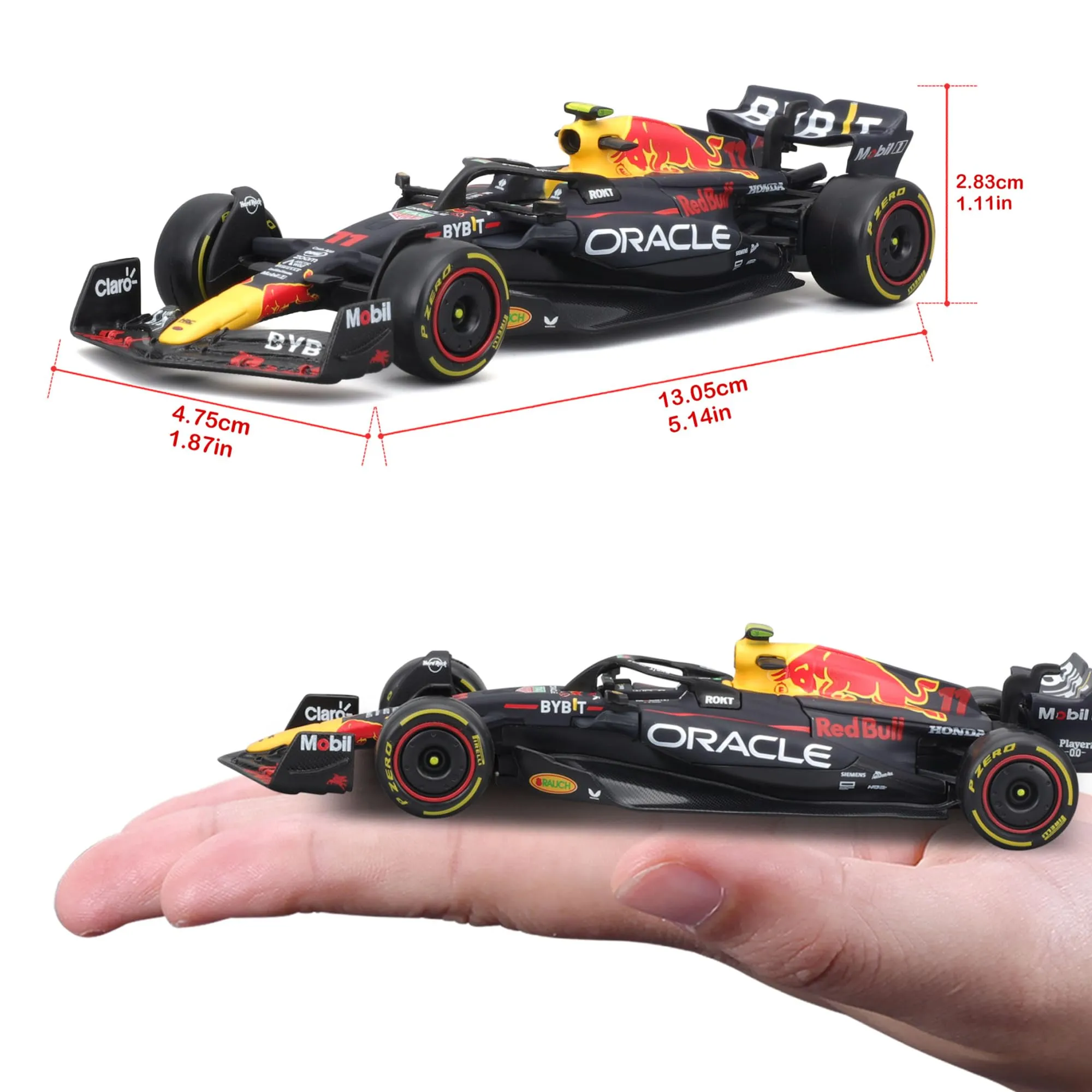 Bburago Red Bull Racing RB19 Sergio Perez #11 2023 1:43 Scale Model Car - immagine 7