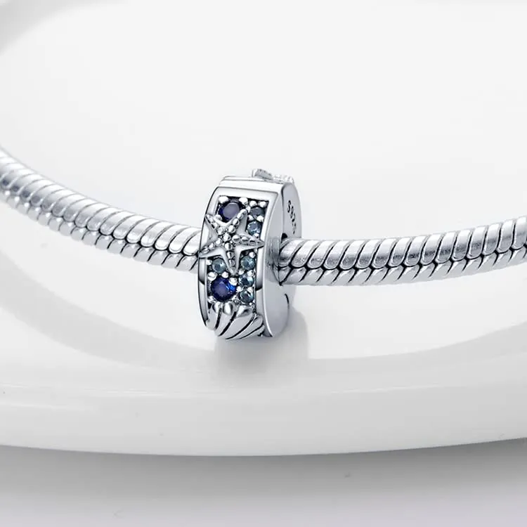 Pandach Bead Charm Ciondolo Argento Sterling 925 con Cubic Zirconia per Braccialetti e Collane Europei - immagine 2