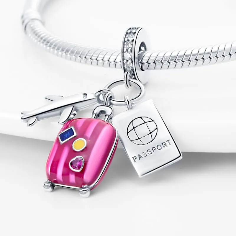 Pandach Bead Charm in Argento Sterling 925 con Cubic Zirconia per Braccialetti e Collane Pandora e Europei - immagine 2