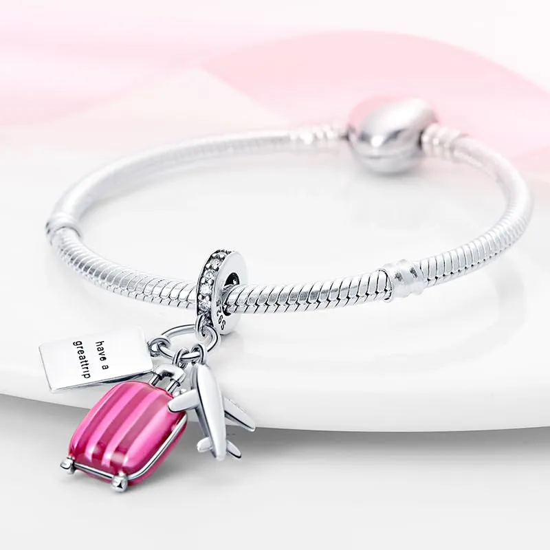 Pandach Bead Charm in Argento Sterling 925 con Cubic Zirconia per Braccialetti e Collane Pandora e Europei - immagine 3