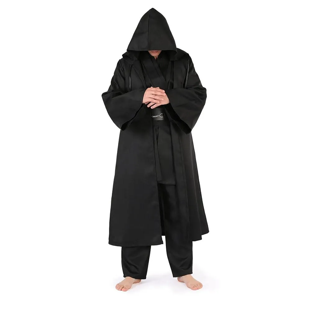 AOOWU Mantello Nero con Cappuccio Unisex (L) - immagine 8