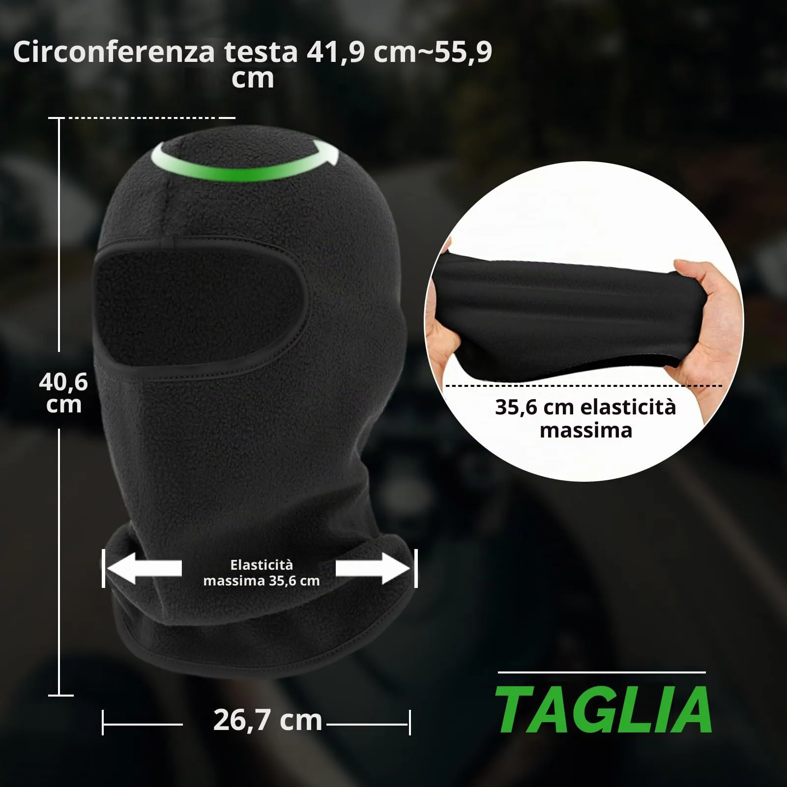 LONGKING Passamontagna Balaclava Unisex Protettivo UV e Antivento, Nero più Spesso - immagine 4