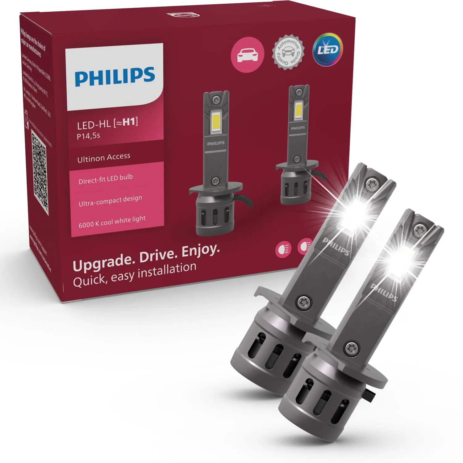 Philips Ultinon Access LED H1, 6.000K, set di 2 - immagine 1