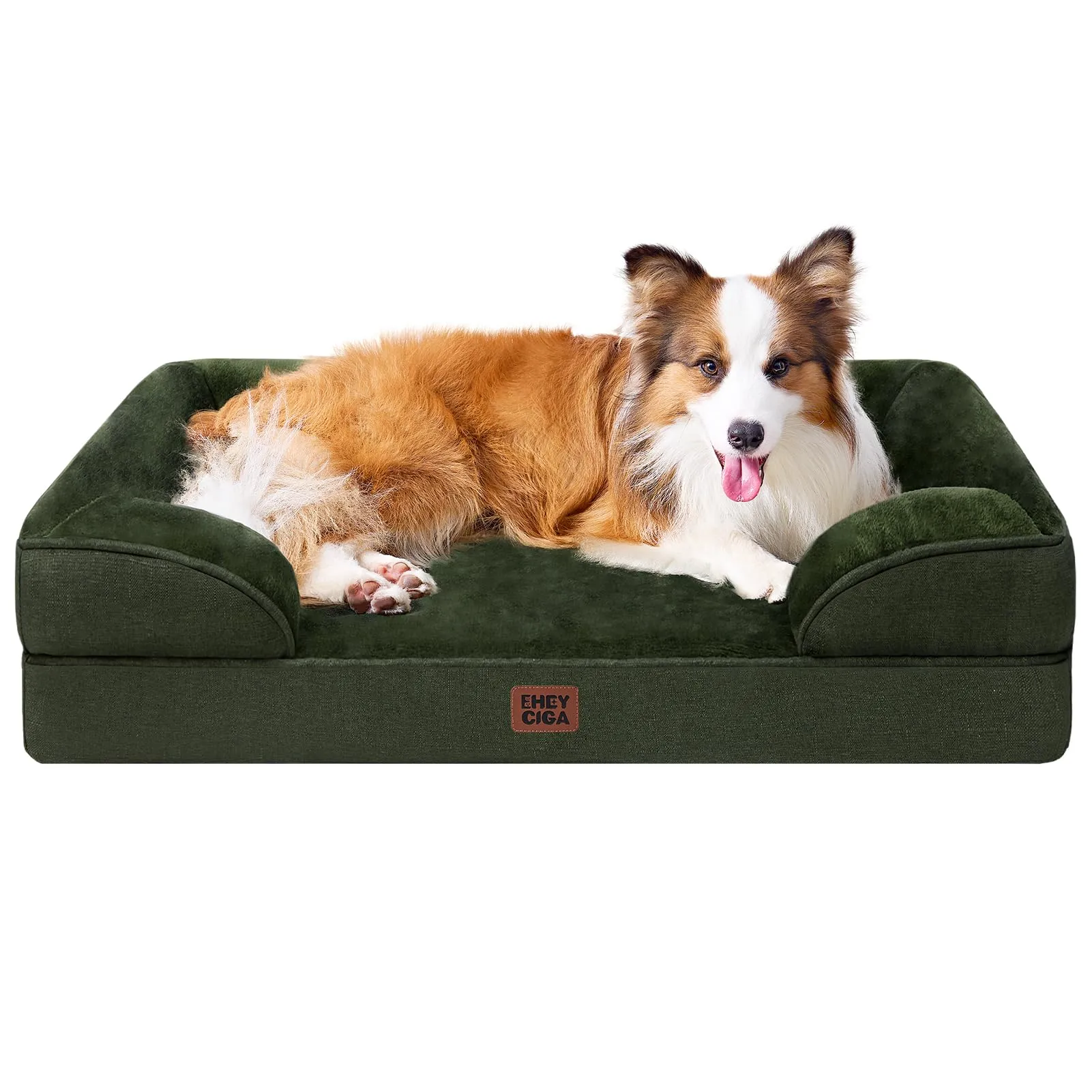 EHEYCIGA Cuccia Cane Interno, 104x68x16cm, Verde Scuro - immagine 1