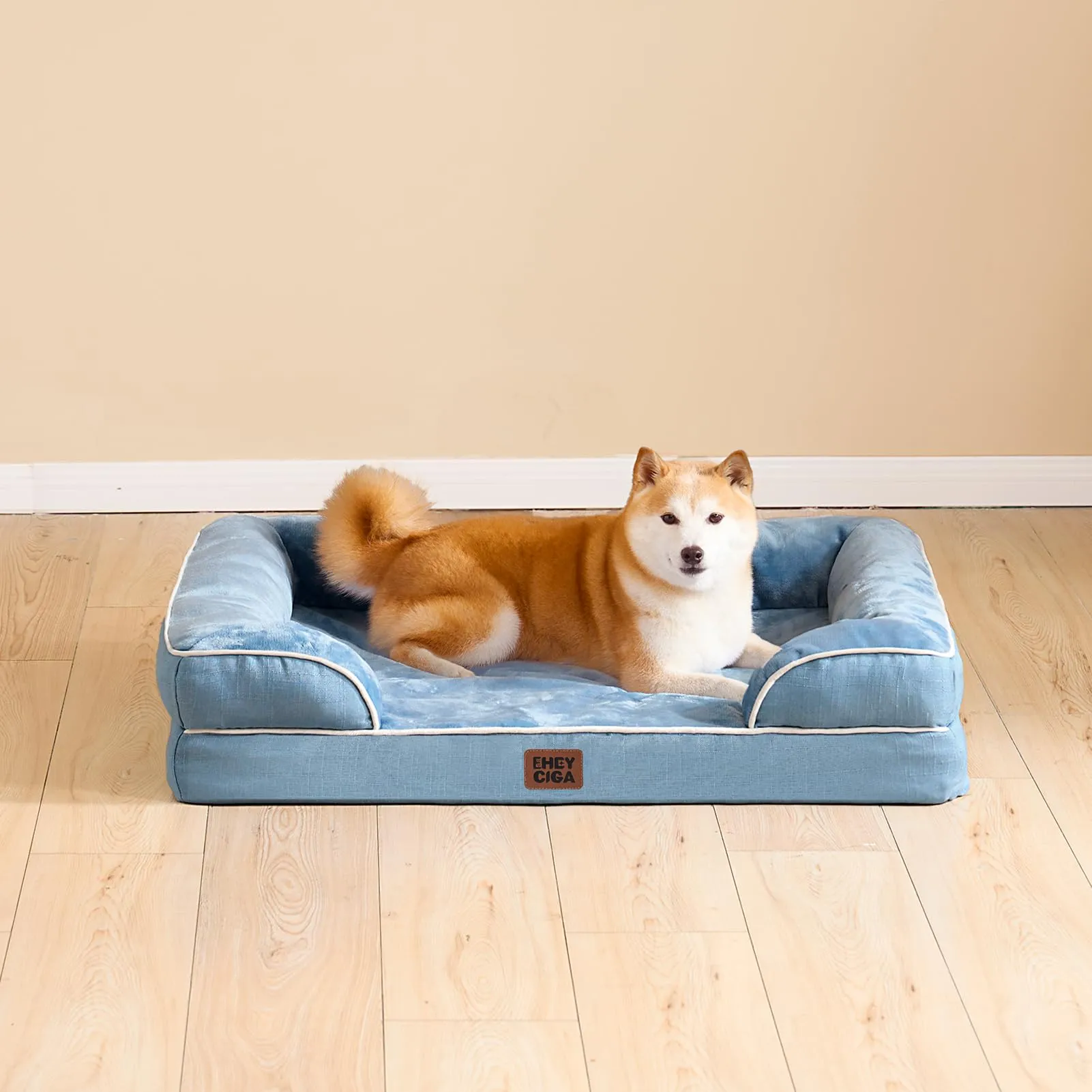 EHEYCIGA Cuccia Cane Interno Taglia Media, 76x51x16cm, Blu - immagine 9