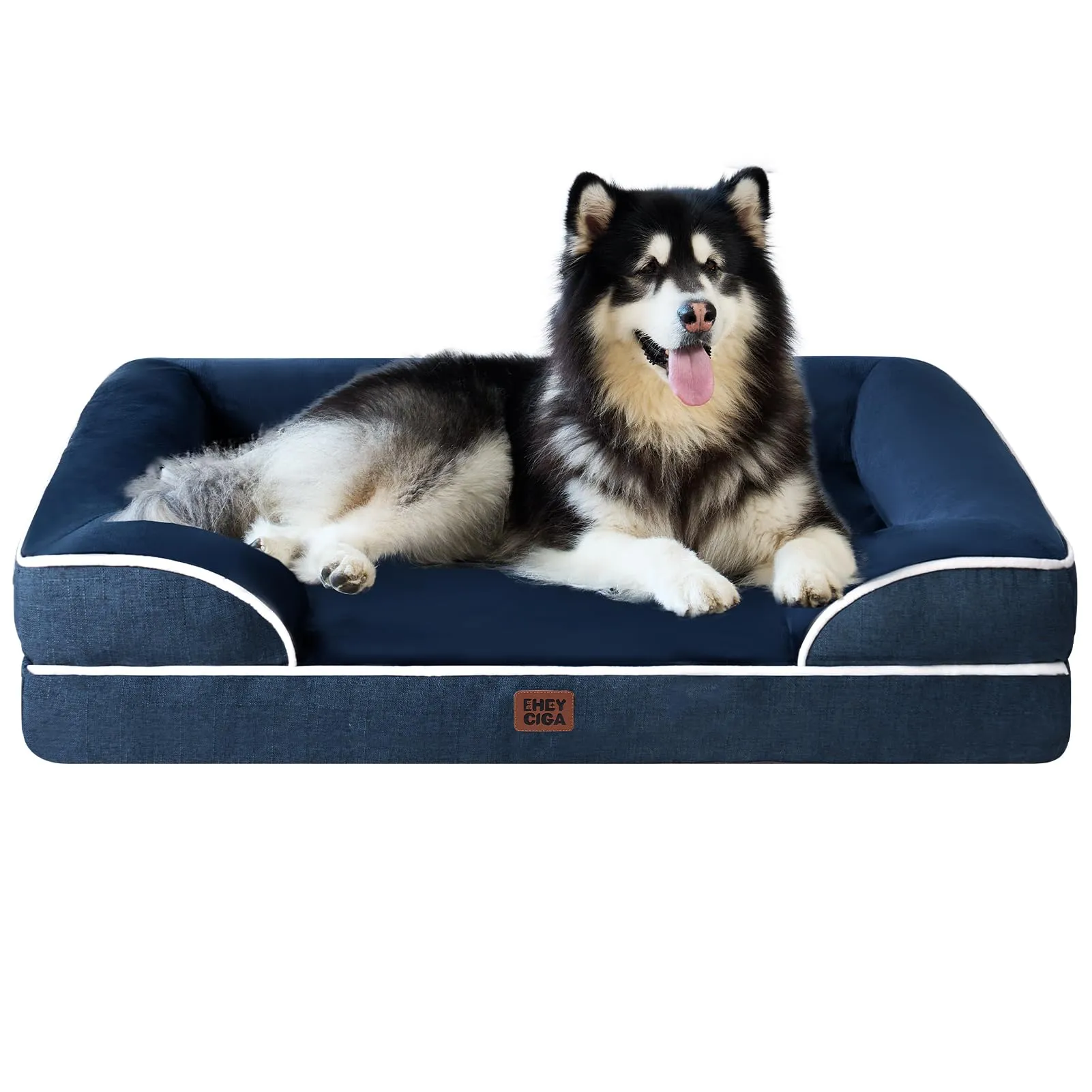 EHEYCIGA Cuccia Cane Interno, 132x104x20cm, Blu Navy - immagine 1