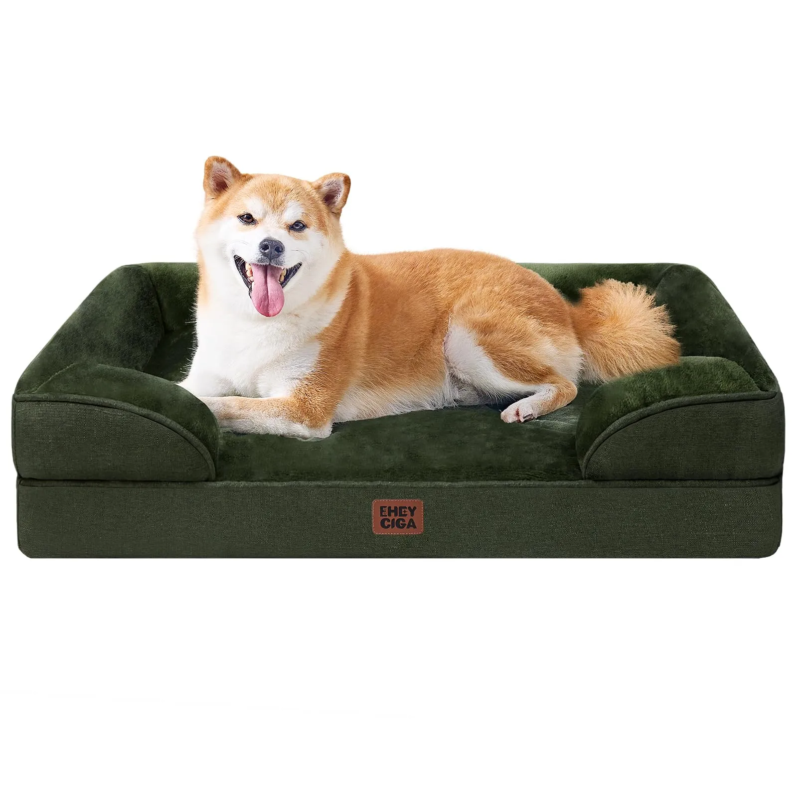 EHEYCIGA Cuccia Cane Interno Taglia Media, 91x68x16cm, Verde Scuro - immagine 1