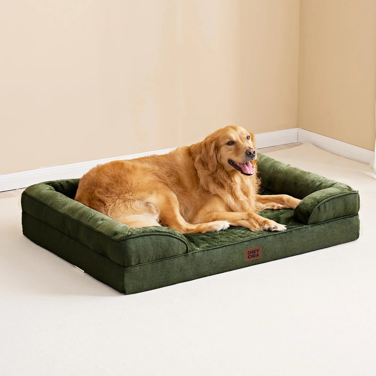 EHEYCIGA Cuccia Cane Interno Taglia Media, 91x68x16cm, Verde Scuro - immagine 8
