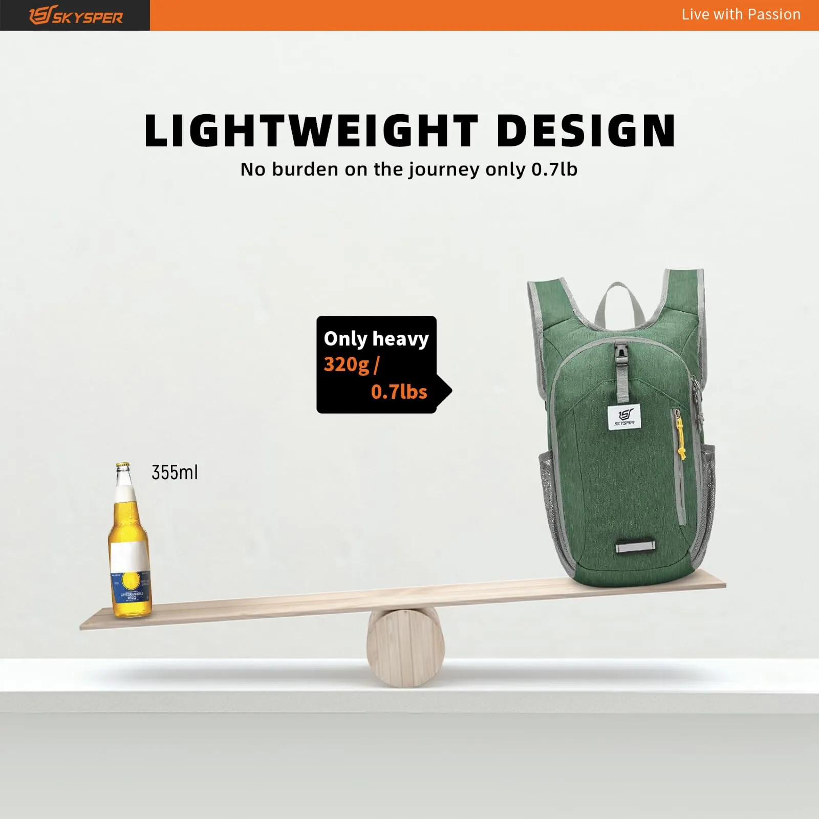 SKYSPER Zaino Pieghevole 10L Ultra Leggero - immagine 2