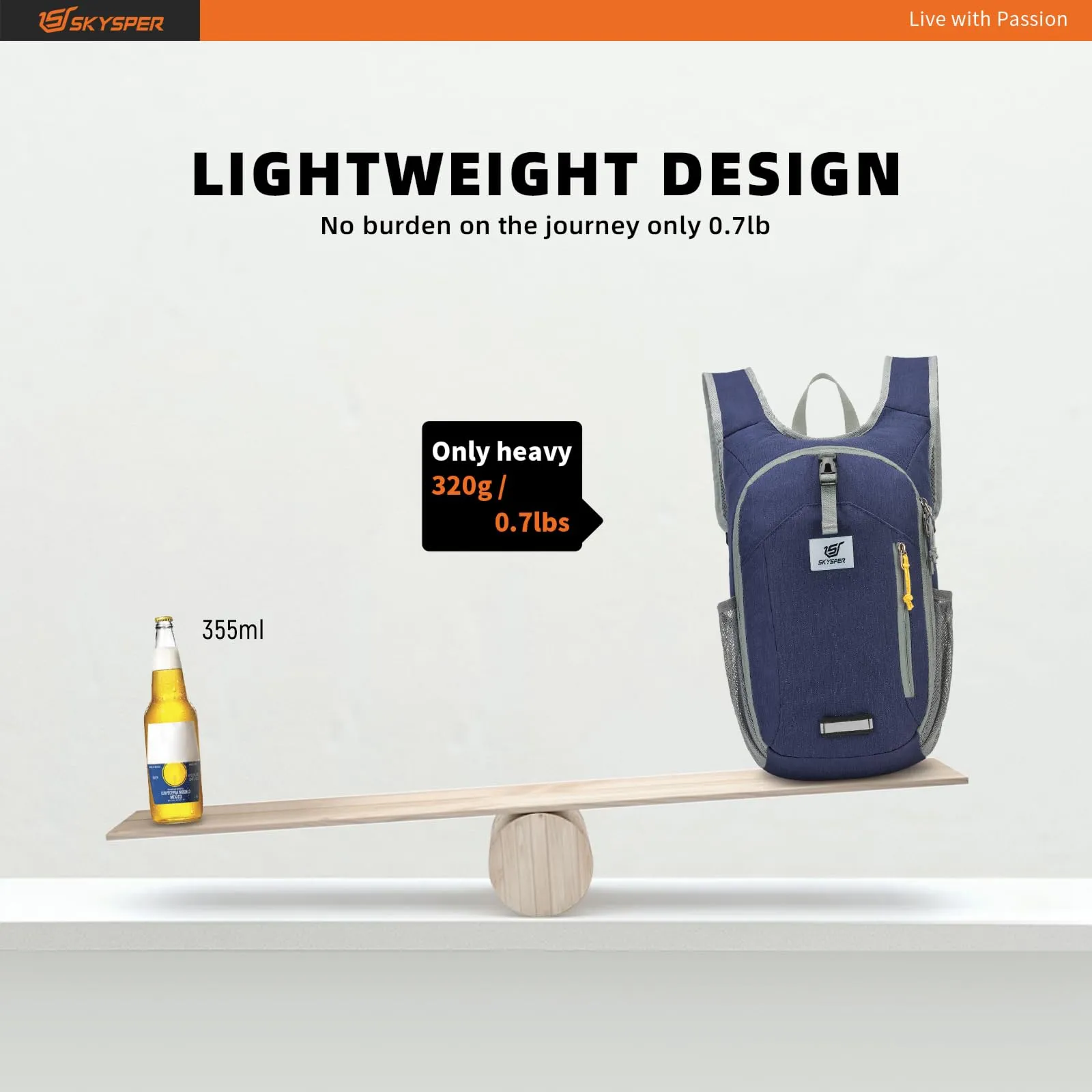 SKYSPER Zaino Pieghevole 10L Ultra Leggero Richiudibile - immagine 2