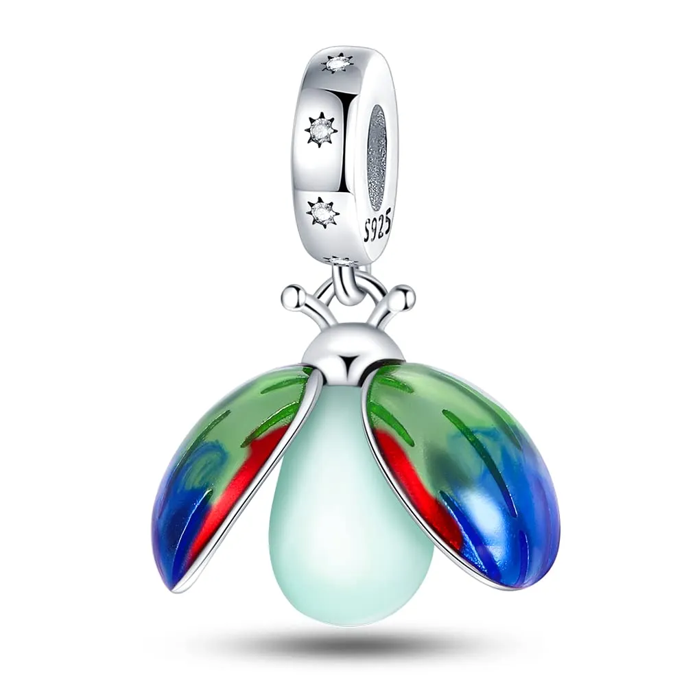 TINSLO Bead Charm in Argento Sterling 925 con Cubic Zirconia per Braccialetti e Collane Europei - immagine 1