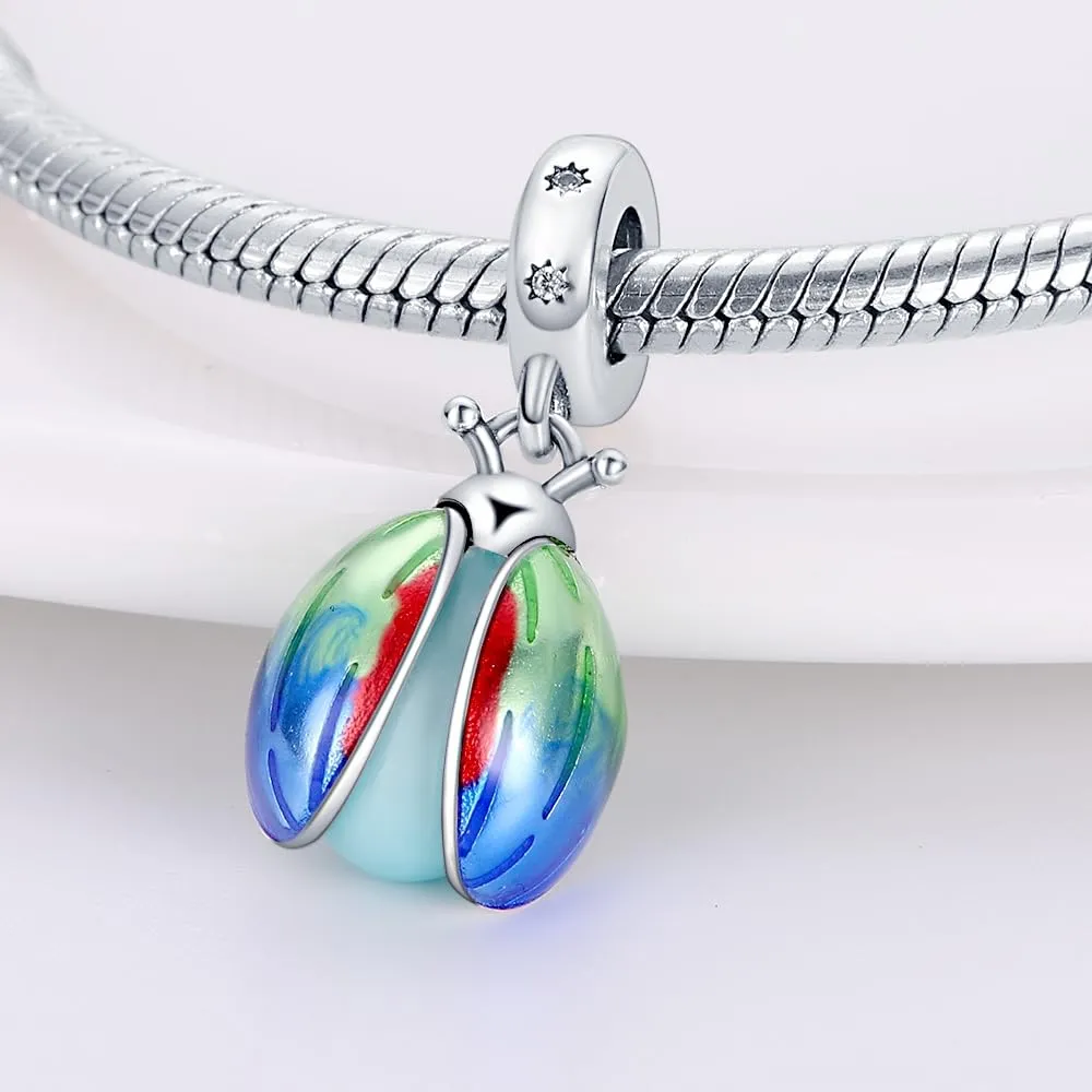 TINSLO Bead Charm in Argento Sterling 925 con Cubic Zirconia per Braccialetti e Collane Europei - immagine 2