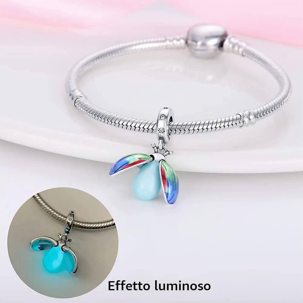 TINSLO Bead Charm in Argento Sterling 925 con Cubic Zirconia per Braccialetti e Collane Europei - immagine 3