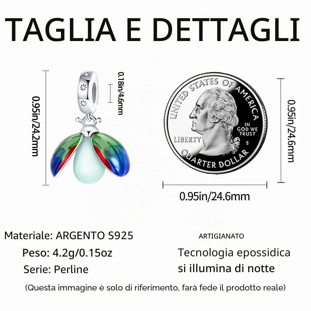 TINSLO Bead Charm in Argento Sterling 925 con Cubic Zirconia per Braccialetti e Collane Europei - immagine 5
