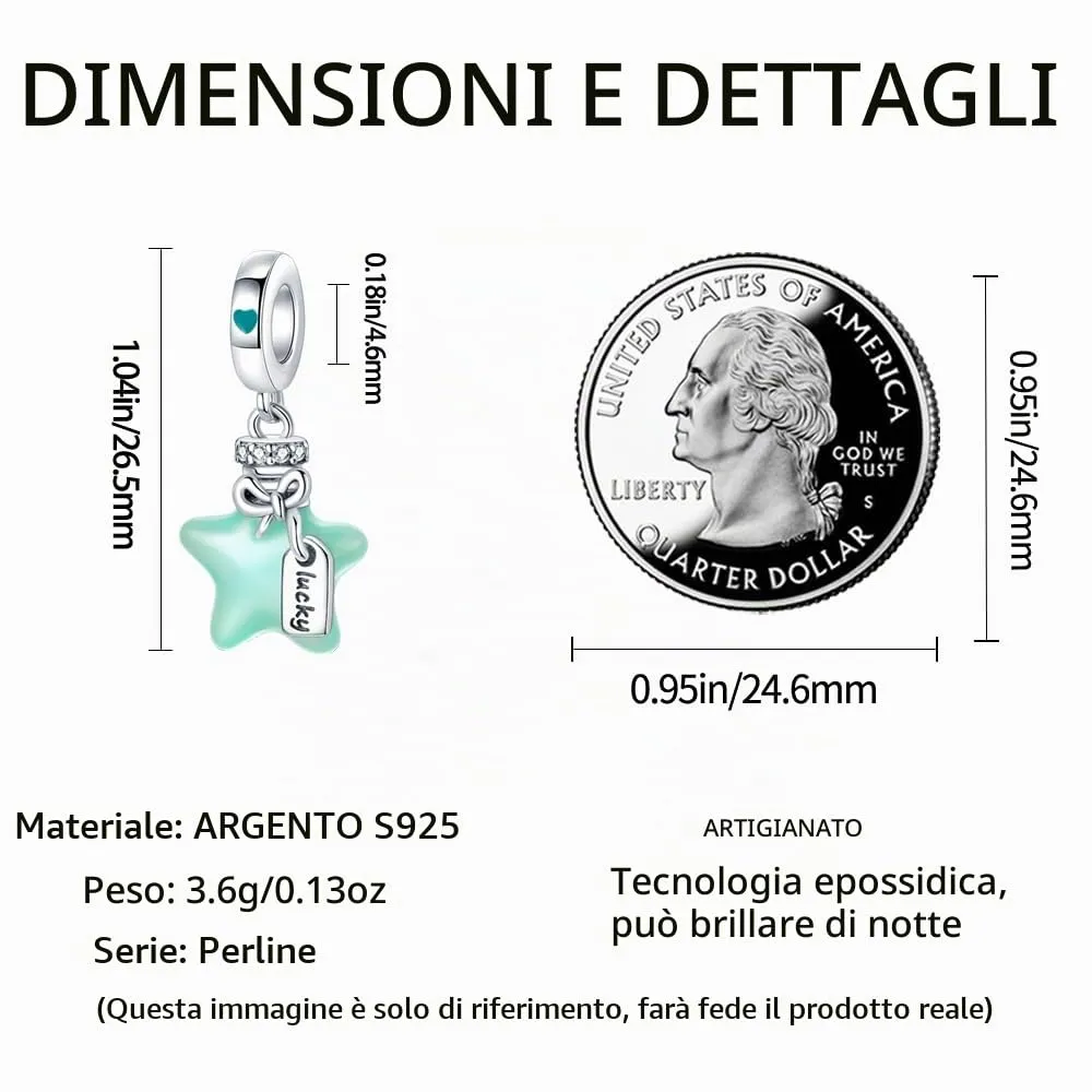 TINSLO Bead Charm in Argento Sterling 925 con Cubic Zirconia, Compatibile con Braccialetti e Collane Europee - immagine 4