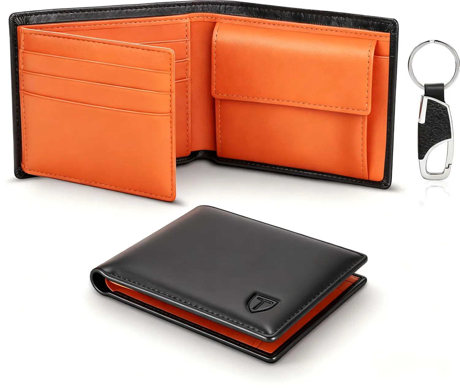 TEEHON Portafoglio Uomo Slim in Vera Pelle con Blocco RFID e Tasca Portamonete - immagine 1