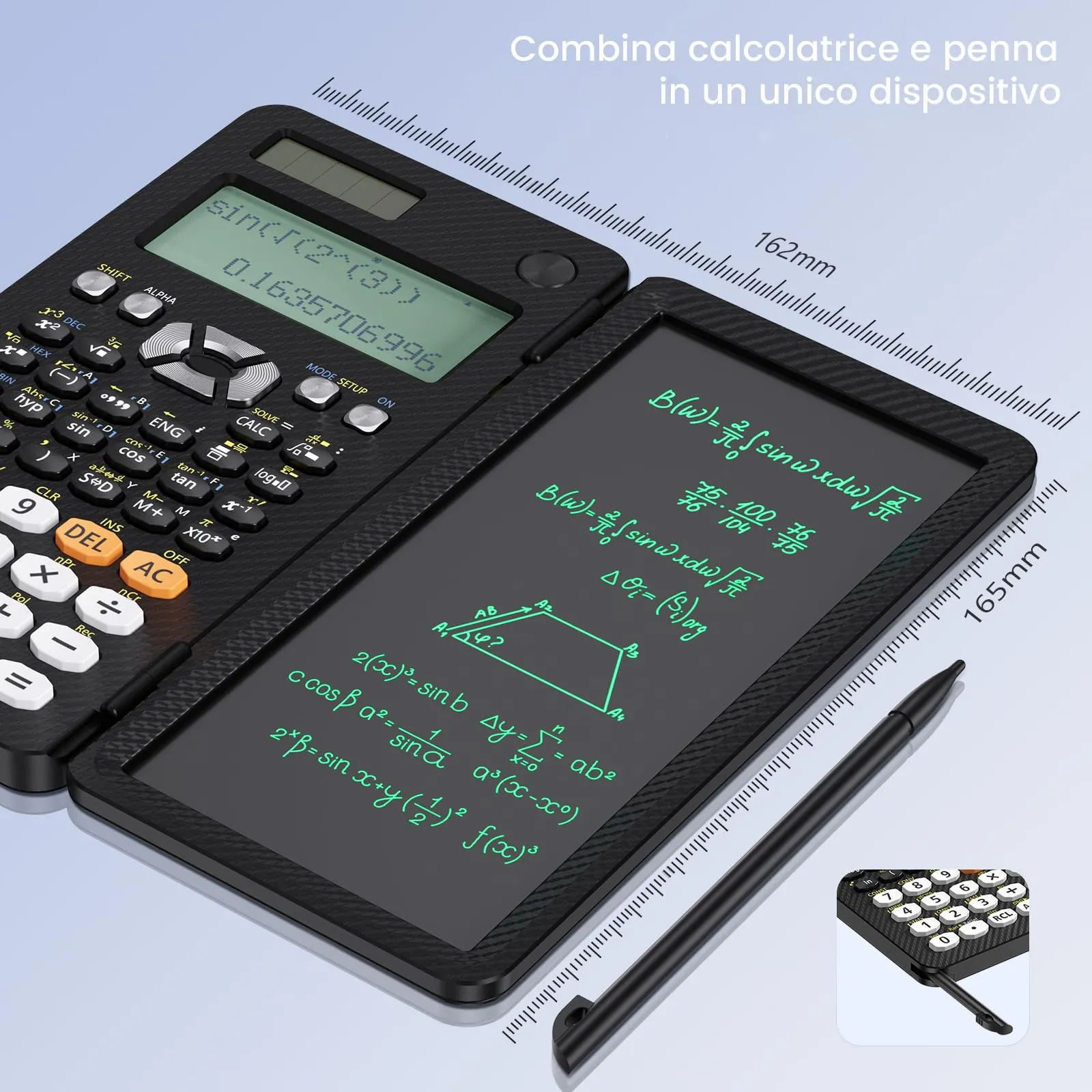 ROATEE Calcolatrice Scientifica 991ES con Tablet LCD e Notepad - immagine 2