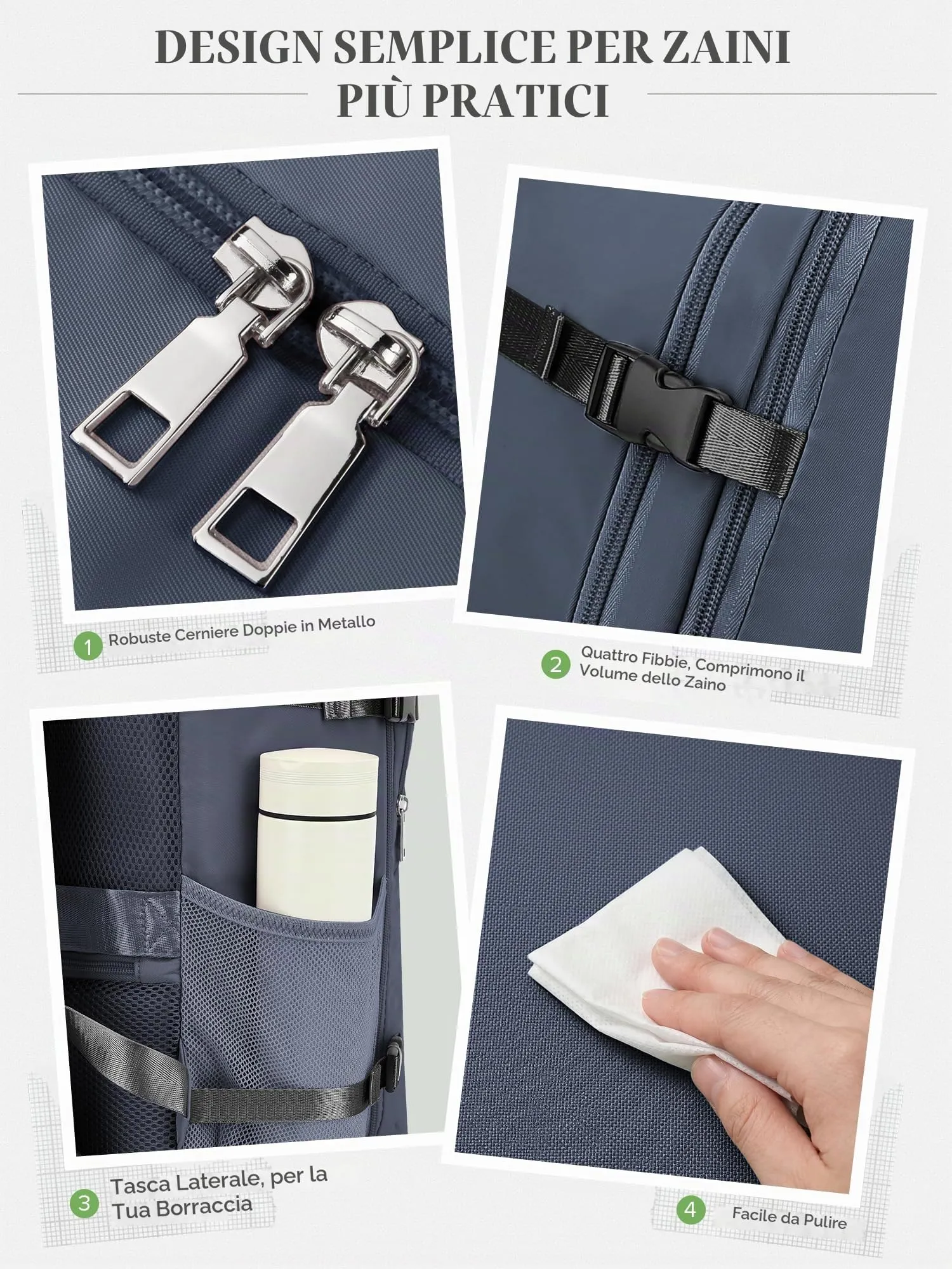 Hayayu Zaino Bagaglio a Mano 40x30x20 per Ryanair, 24L - immagine 7