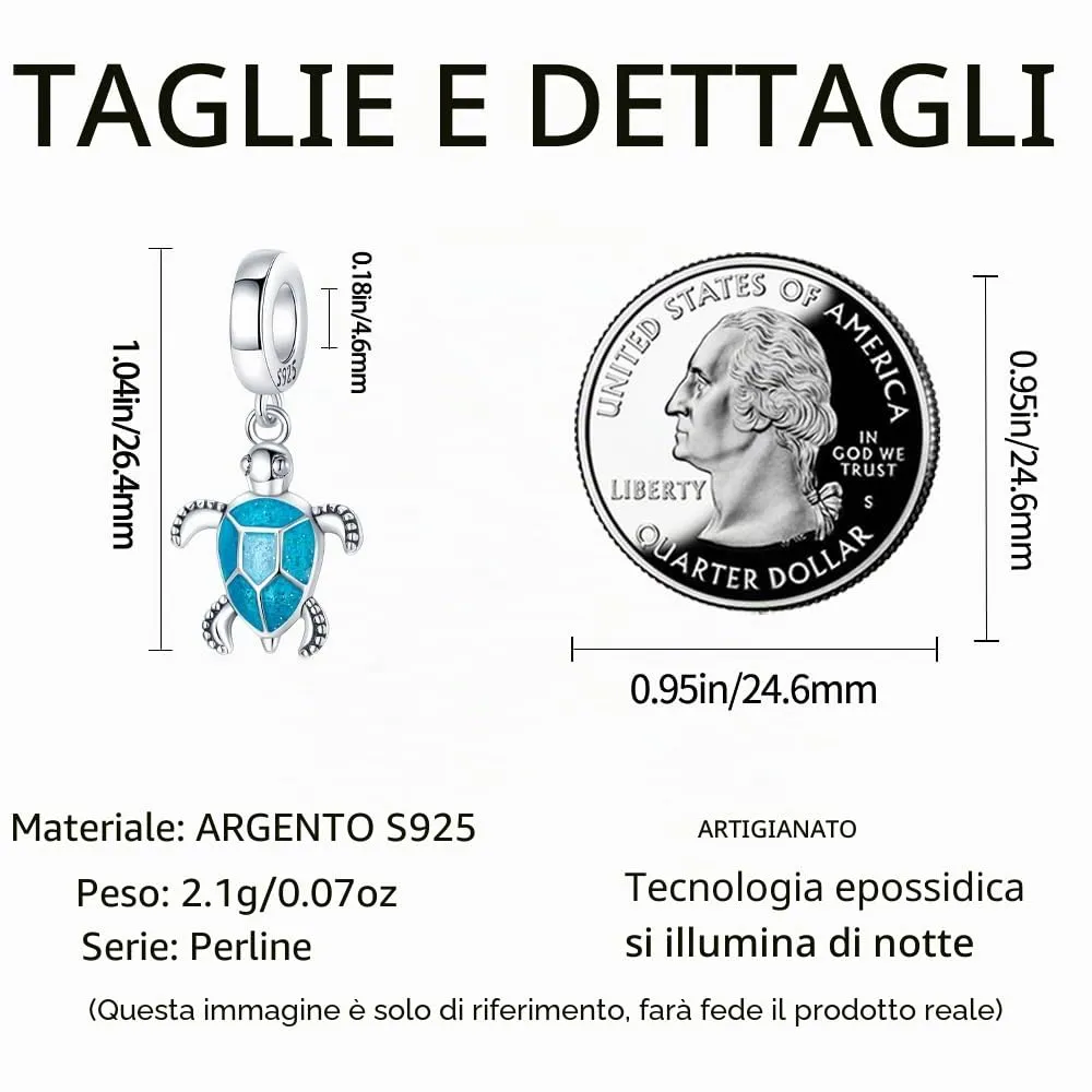 TINSLO Bead Charm in Argento Sterling 925 con Cubic Zirconia, Compatibile con Braccialetti e Collane Europei - immagine 6