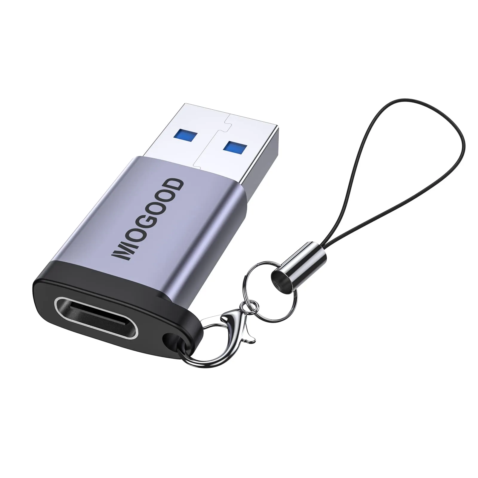 MOGOOD Adattatore USB C a USB 3.2 10Gbps, Convertitore USB A a USB C con Gancio - immagine 1