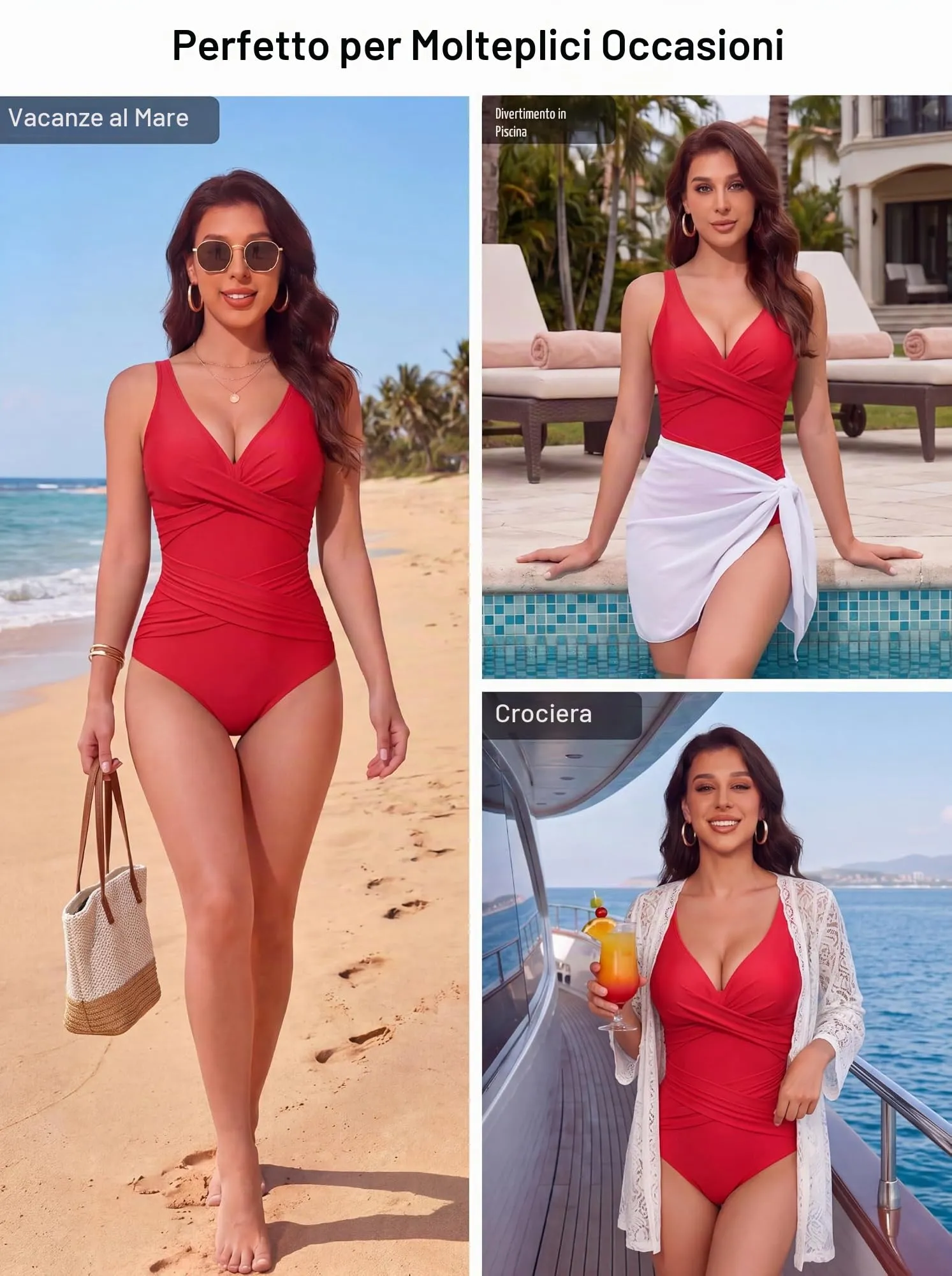 Smismivo Costume da Bagno Intero da Donna con Controllo della Pancia e Halter Imbottito - immagine 9