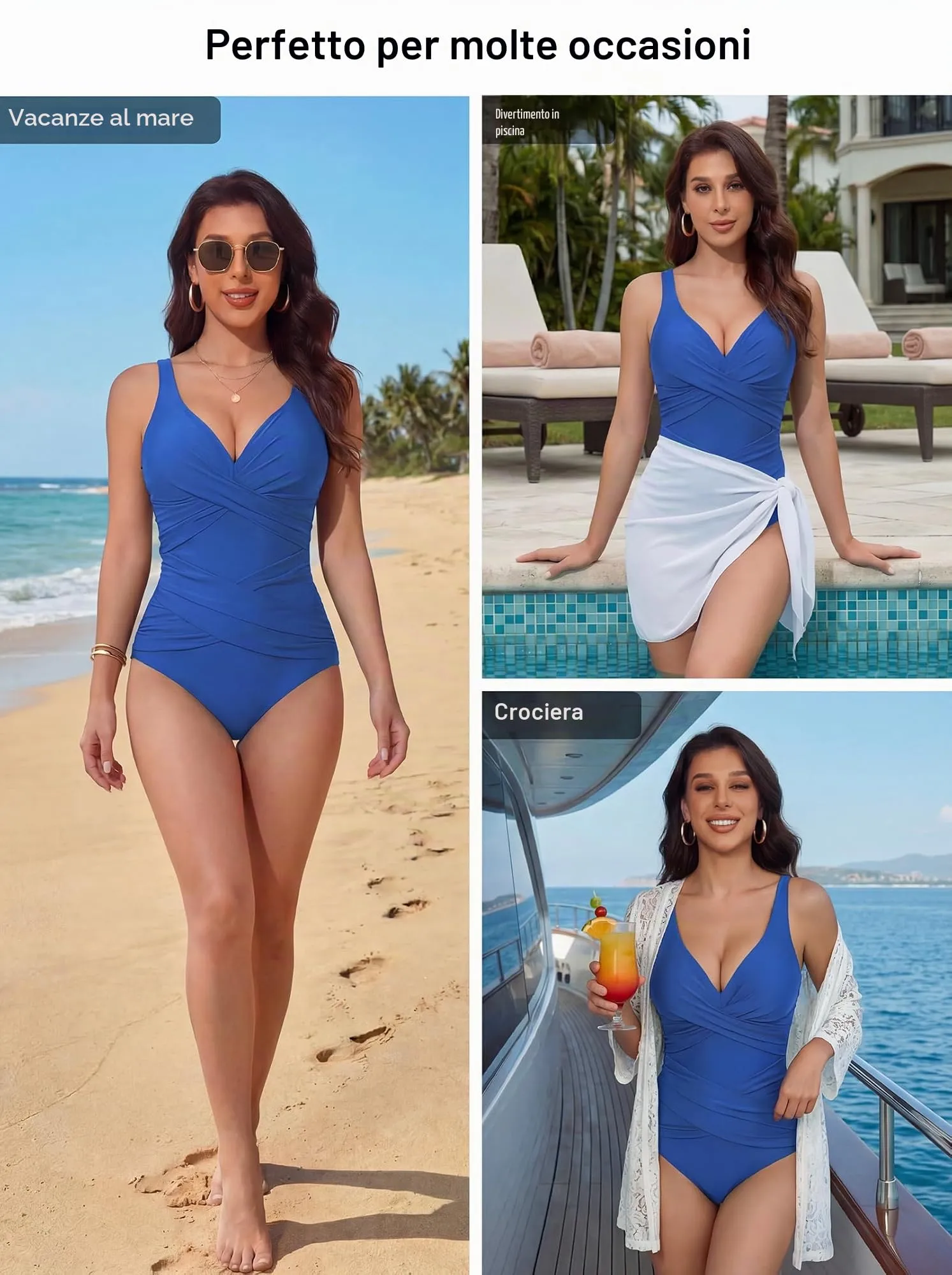 Smismivo Costume da Bagno Intero da Donna con Controllo della Pancia e Halter Imbottito - immagine 6