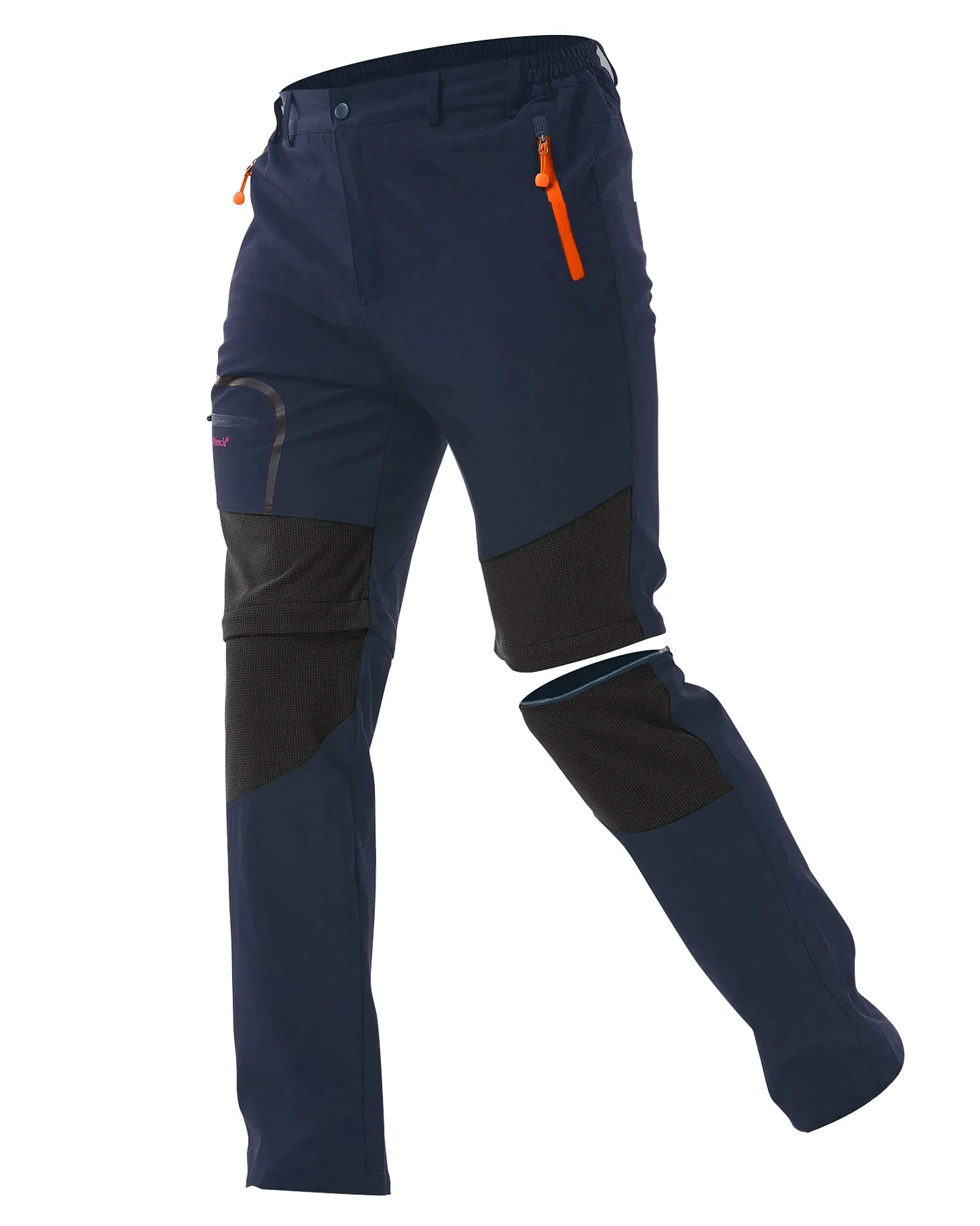 Zoerea Pantaloni Trekking Uomo Convertibili, Traspiranti e Asciugatura Rapida, Blu Scuro, S - immagine 1