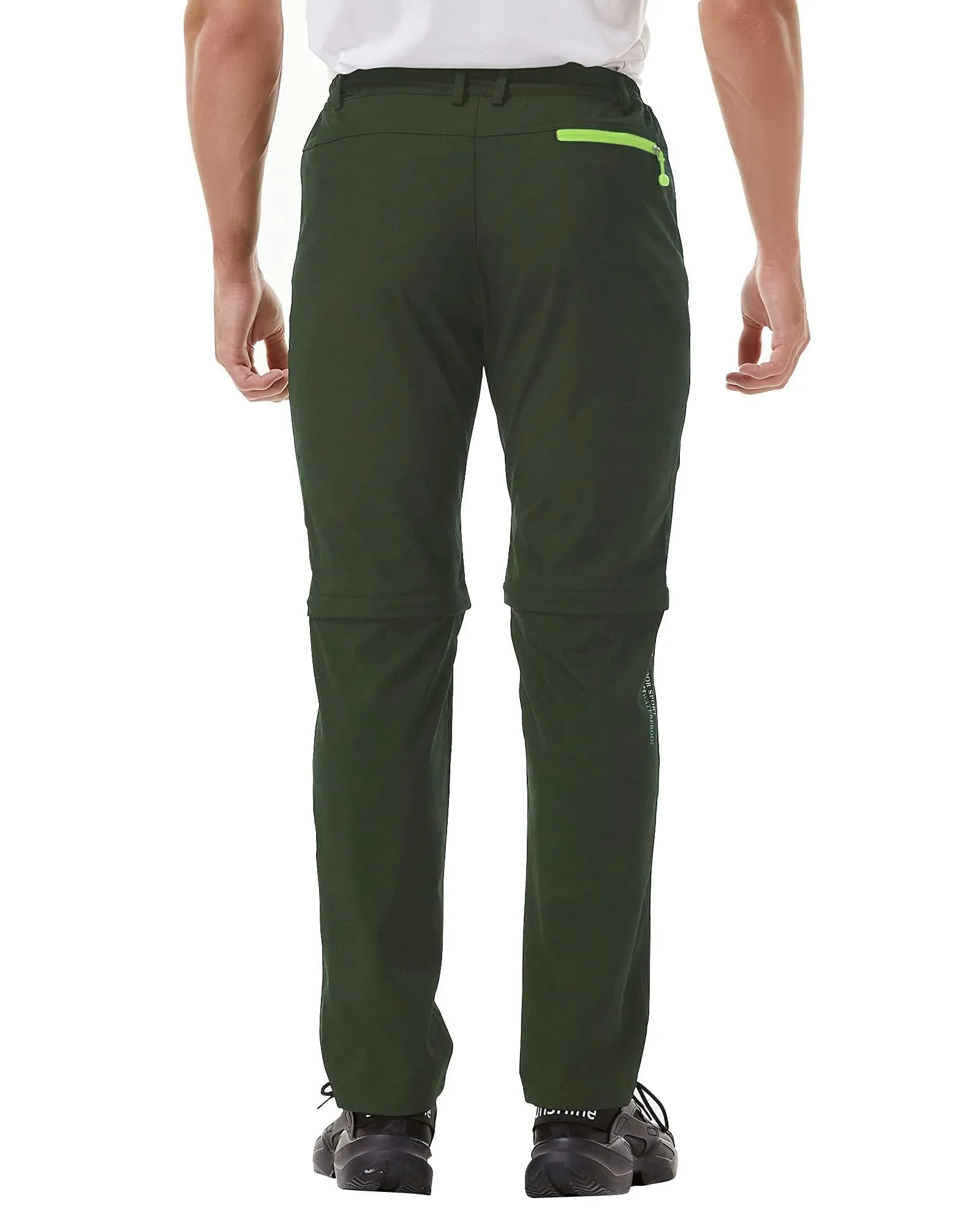 Zoerea Pantaloni Trekking Uomo Convertibili Traspiranti, Verde, S - immagine 4