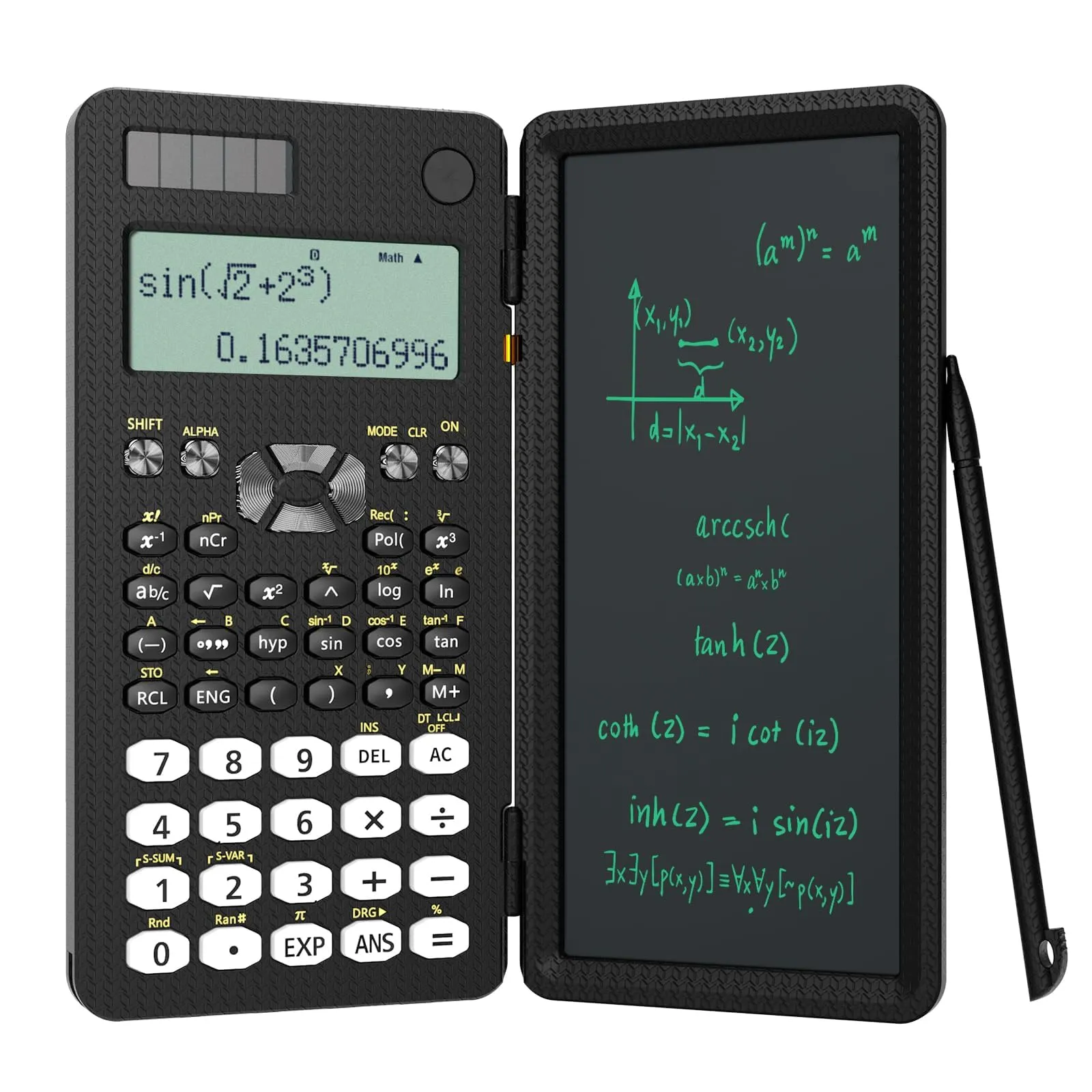 ROATEE Calcolatrice Scientifica 82 MS con Blocco Note, Solare e Batteria, Pieghevole 6,5 Pollici - immagine 1