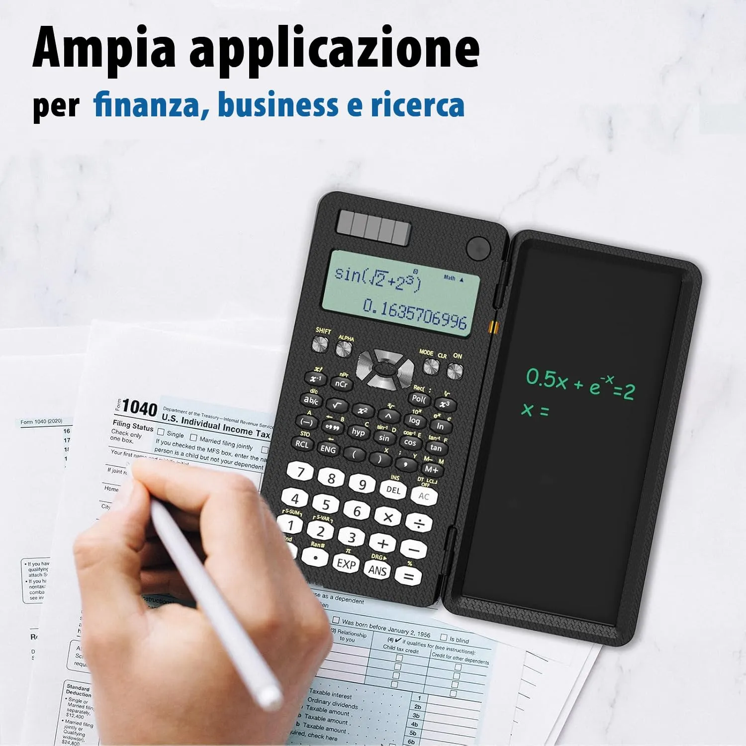 ROATEE Calcolatrice Scientifica 82 MS con Blocco Note, Solare e Batteria, Pieghevole 6,5 Pollici - immagine 6