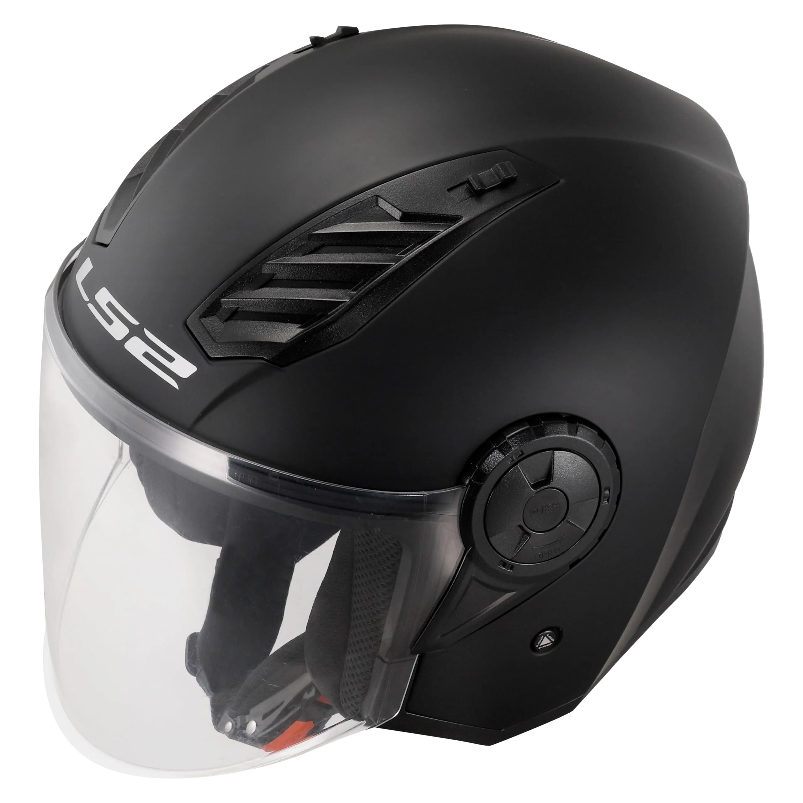 LS2 Airflow II Solid Jet Motorcycle Helmet - Matt Black, S - immagine 8