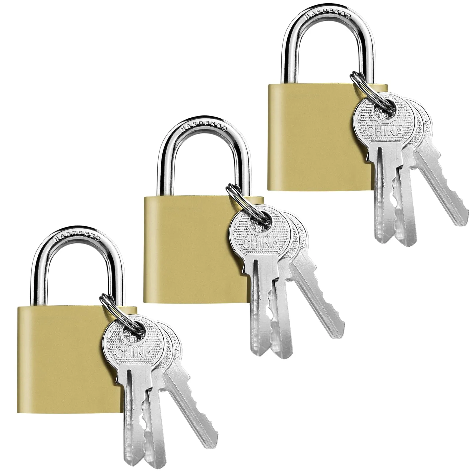Nutabevr Lucchetto 32 mm, 3 Pezzi con 9 Chiavi - immagine 1