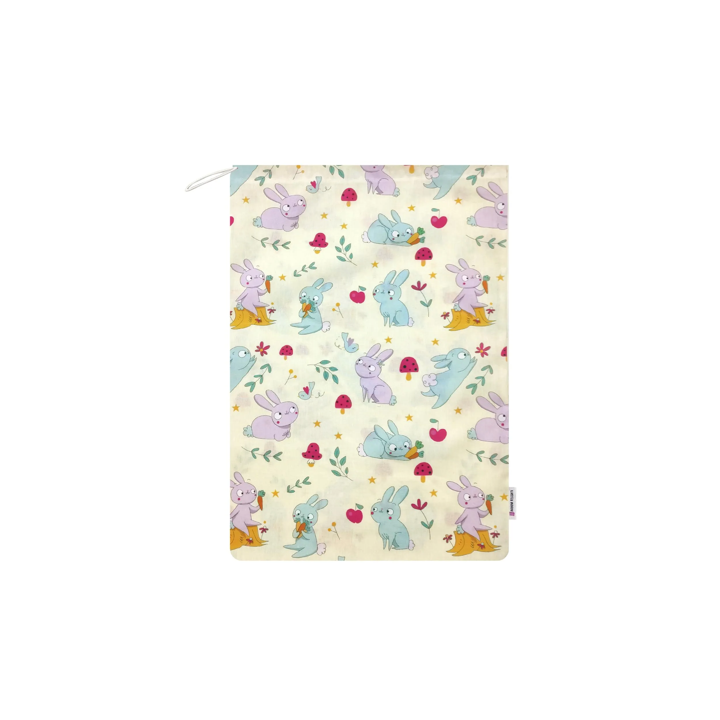 Panini Tessuti Sacchetto per Cambio Asilo Nido in Cotone 34x44 cm - immagine 1