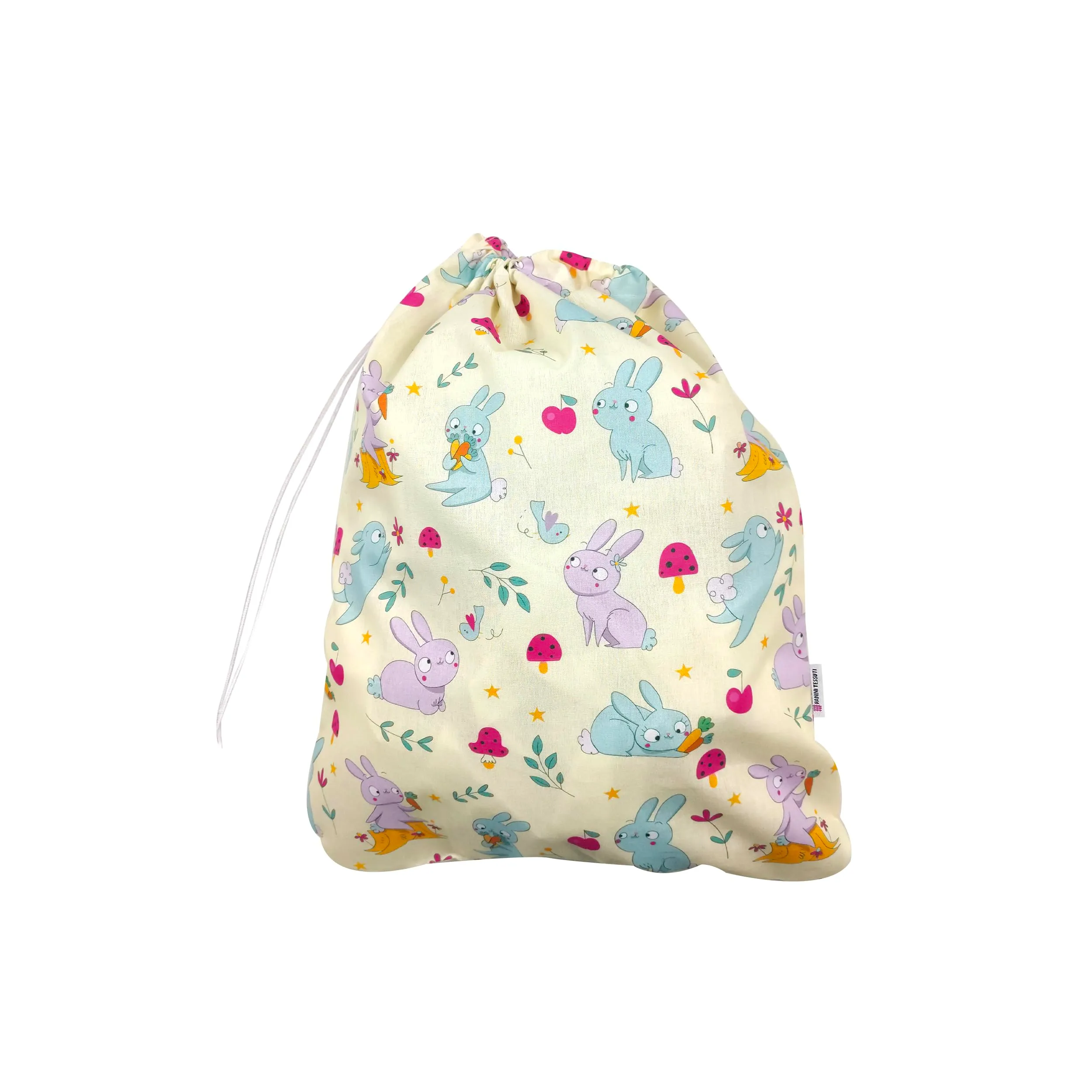 Panini Tessuti Sacchetto per Cambio Asilo Nido in Cotone 34x44 cm - immagine 2
