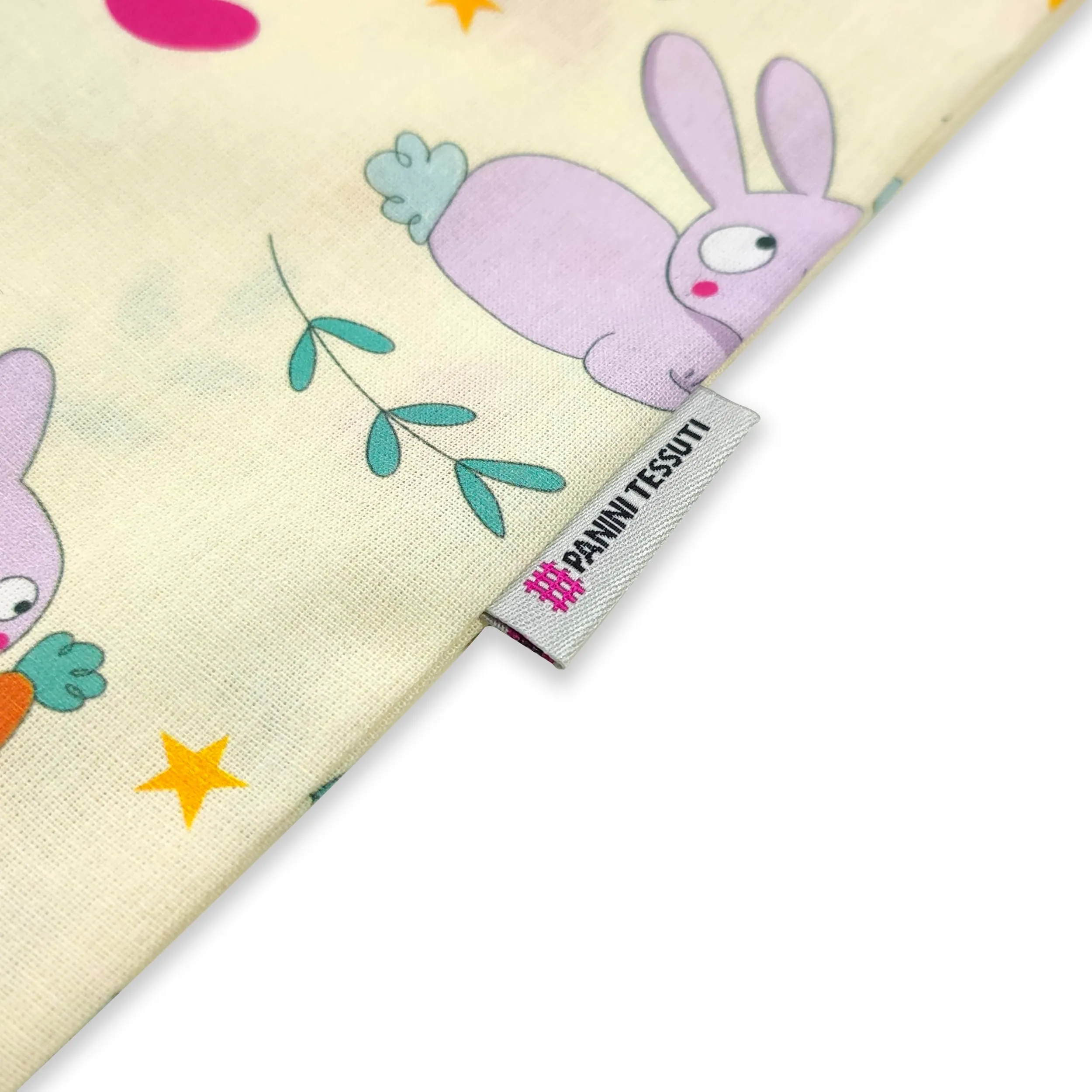 Panini Tessuti Sacchetto per Cambio Asilo Nido in Cotone 34x44 cm - immagine 4