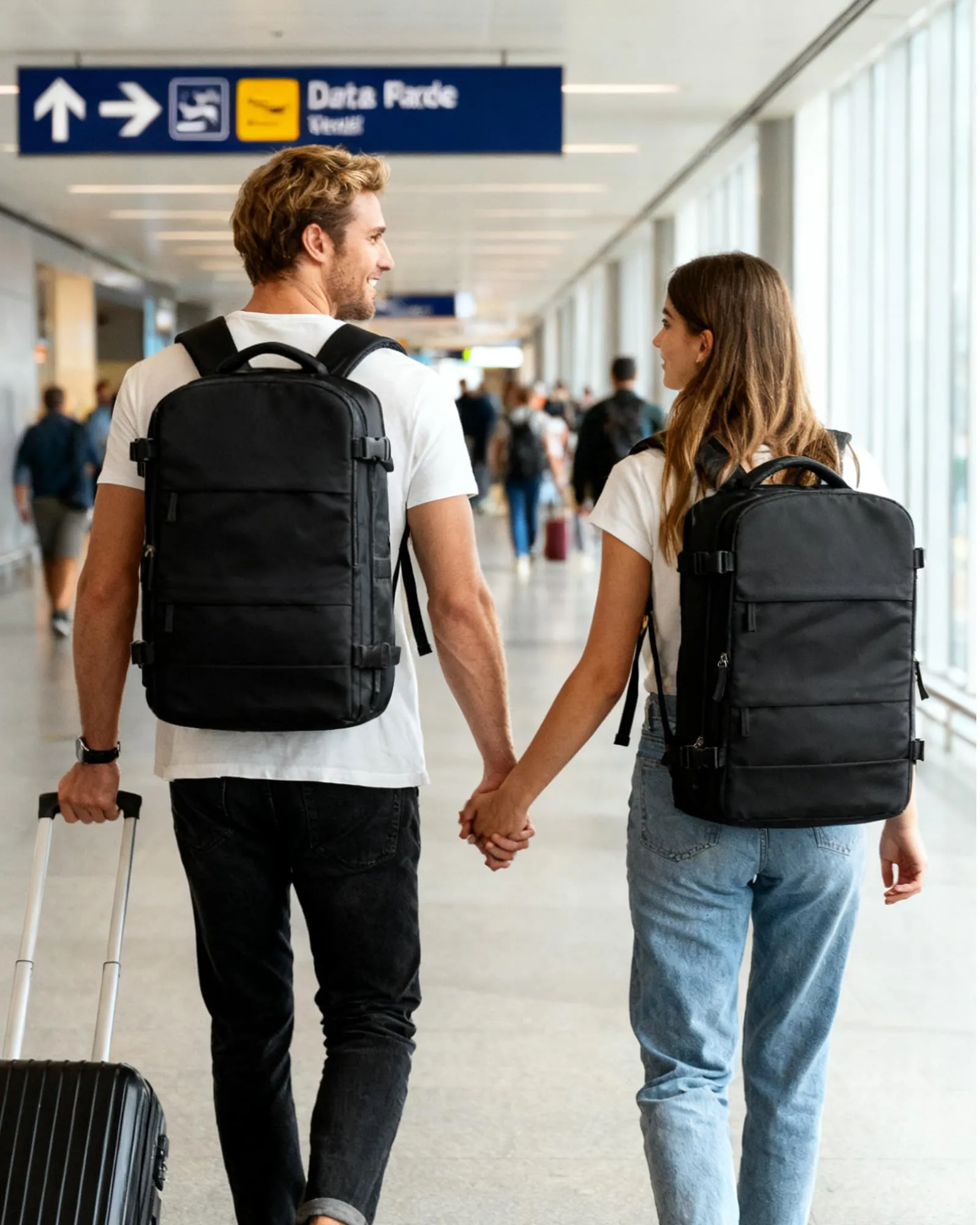 BJLFS Borsa da Cabina Ryanair 40x30x20 Bagaglio a Mano Sottovuoto Donna - immagine 2