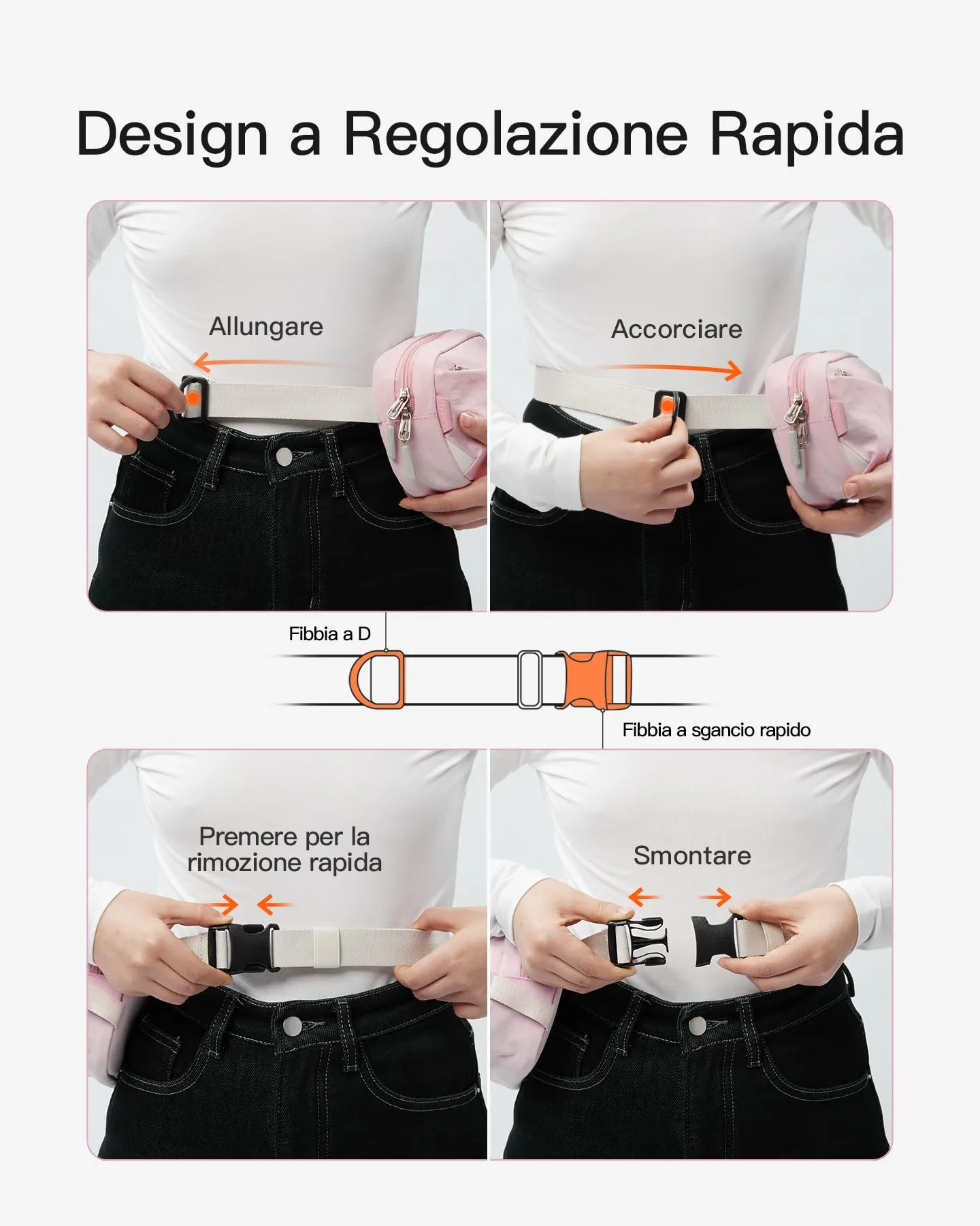 Inateck Sling Bag X-Mini 1,5 Litri Marsupio Sportivo Borsa a Tracolla Uomo e Donna - immagine 4