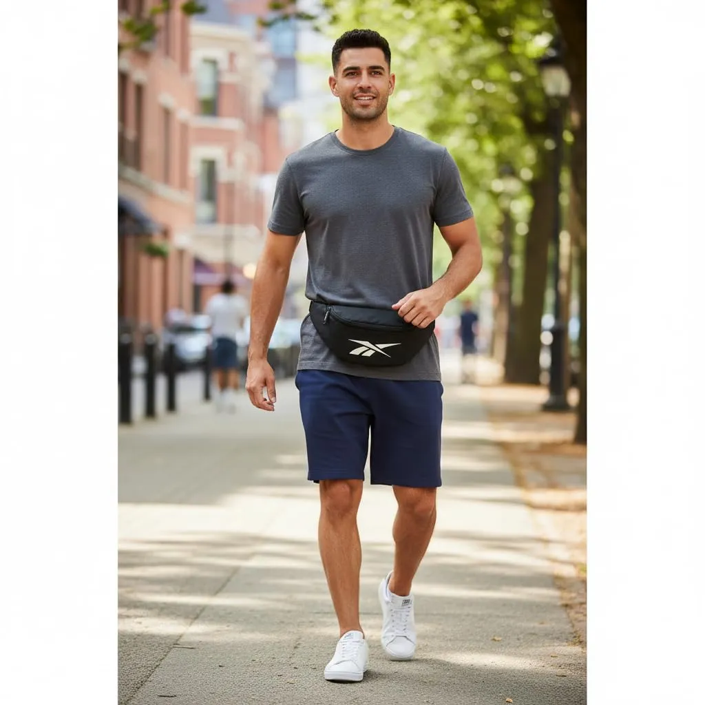 Reebok Malden Marsupio, Nero, 34 cm x 12.5 cm x 7.5 cm - immagine 2