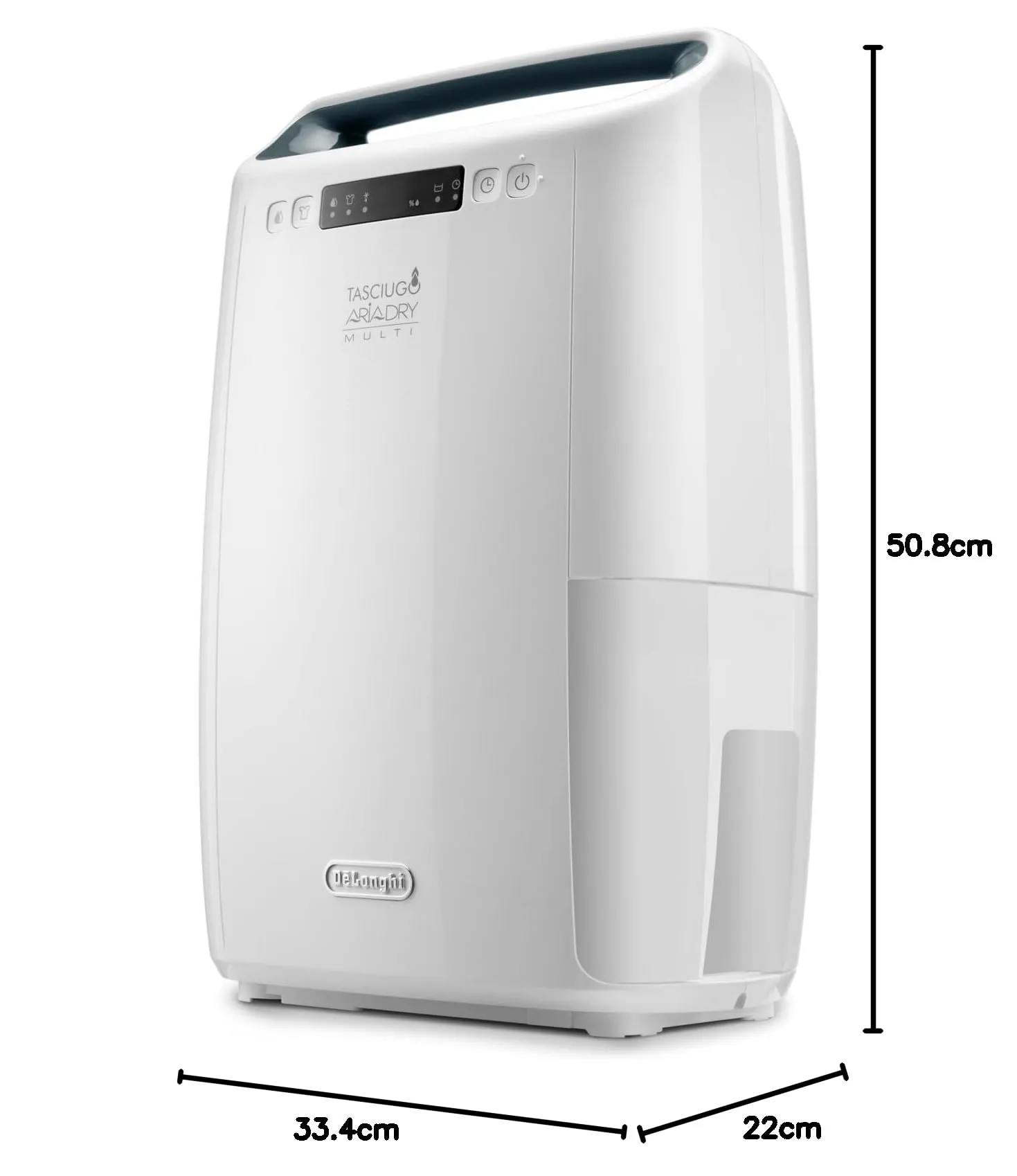 De'Longhi AriaDry DEXD216RF Deumidificatore 16L/giorno, Filtrazione a 3 azioni, Funzione asciugatura, Bianco - immagine 7