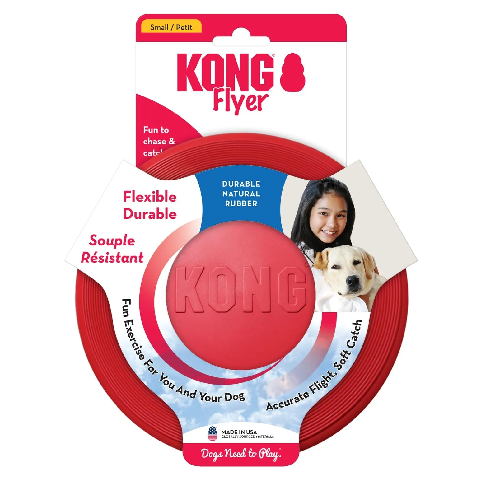 KONG Flyer Disco Volante in Gomma Naturale per Cani, Small - immagine 10