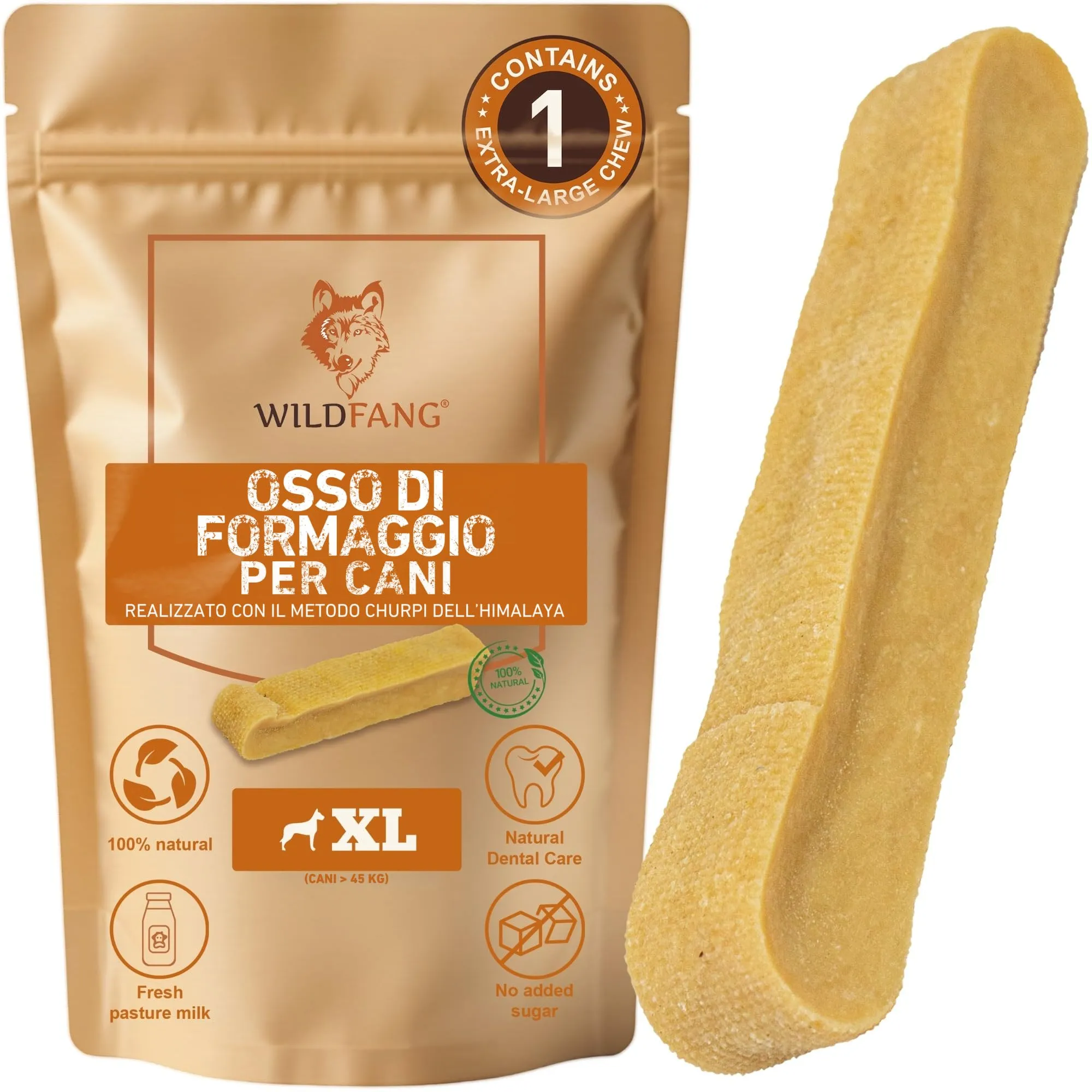 Wildfang Snack in Formaggio Duro XL per Cani oltre 45 kg, 142 g - immagine 1