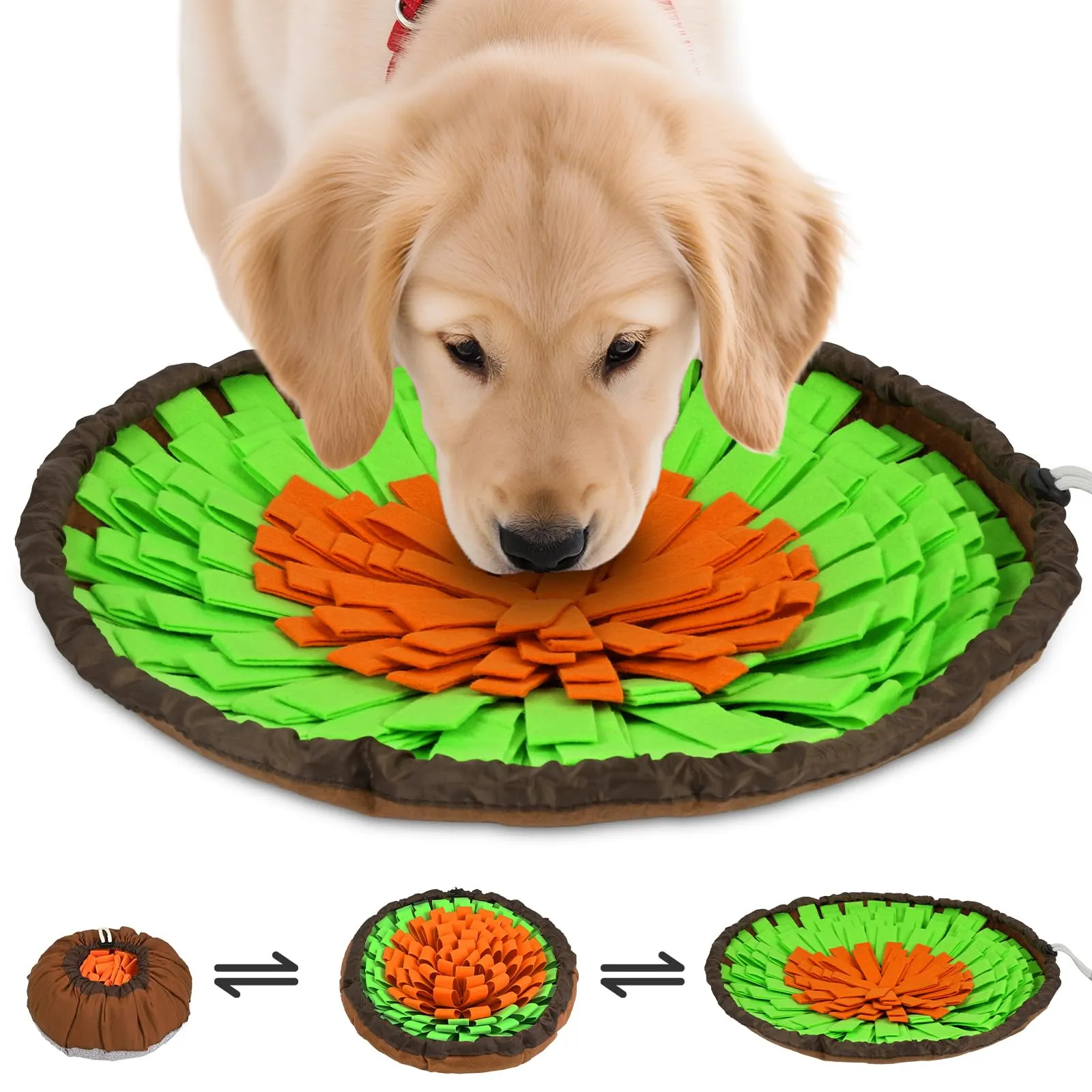 AYESY Tappeto Olfattivo per Cane, 48 cm, Antiscivolo con Coulisse per Allenamento Olfattivo e Slow Food - immagine 9