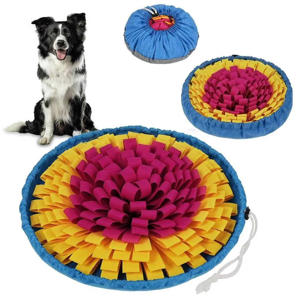 AYESY Tappeto Olfattivo per Cane, 48 cm, Antiscivolo con Coulisse per Slow Feeding e Allenamento Olfattivo - immagine 1