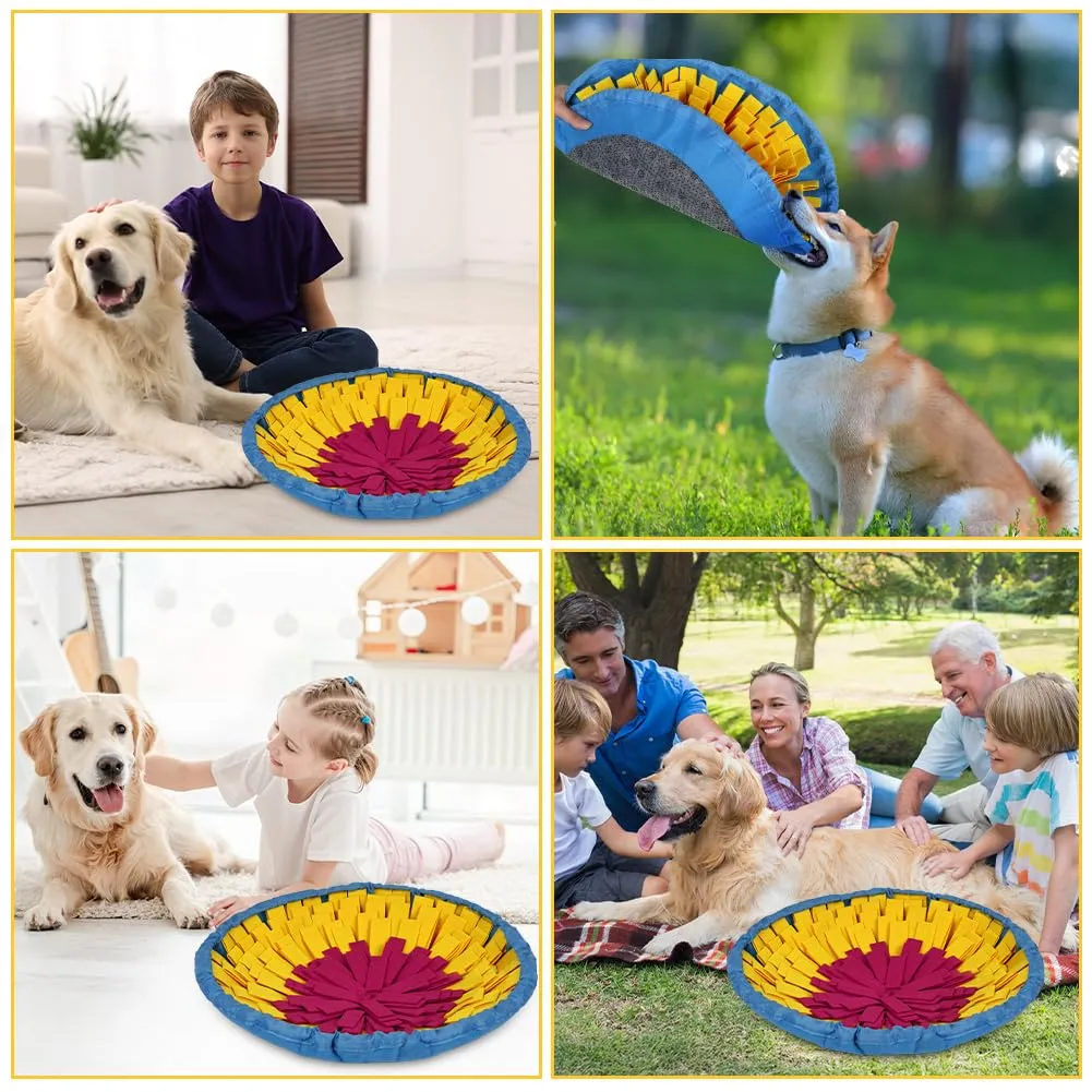 AYESY Tappeto Olfattivo per Cane, 48 cm, Antiscivolo con Coulisse per Slow Feeding e Allenamento Olfattivo - immagine 7