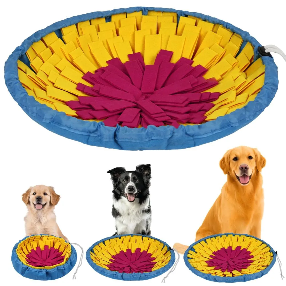 AYESY Tappeto Olfattivo per Cane, 48 cm, Antiscivolo con Coulisse per Slow Feeding e Allenamento Olfattivo - immagine 8