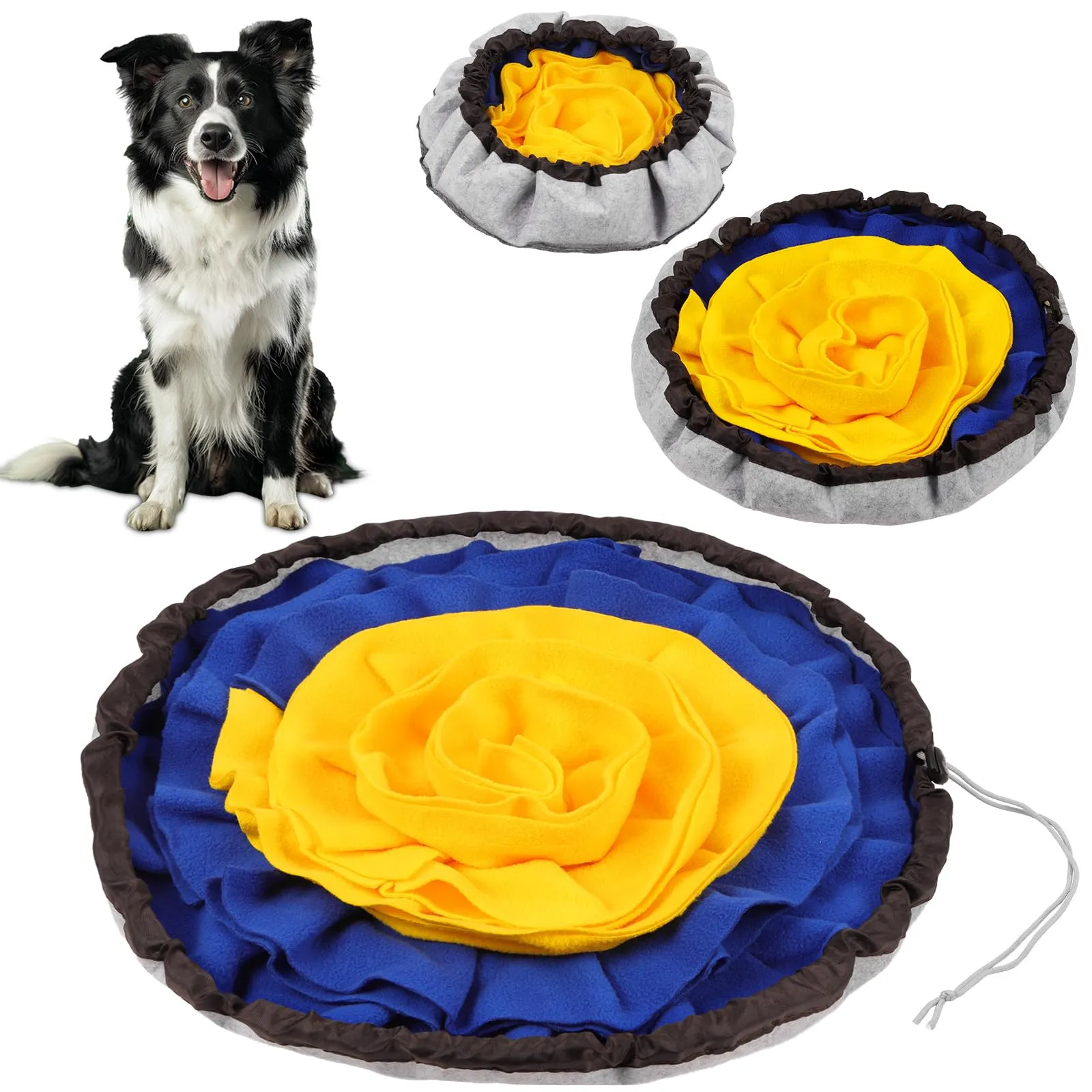 AYESY Tappeto Olfattivo per Cani, 48 cm, Tappetino Antiscivolo Slow Feeding con Coulisse - immagine 1