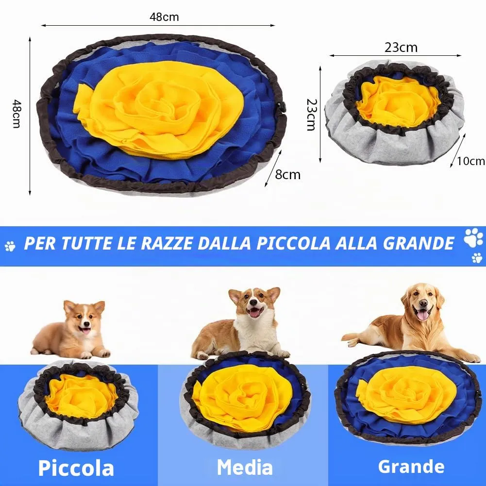AYESY Tappeto Olfattivo per Cani, 48 cm, Tappetino Antiscivolo Slow Feeding con Coulisse - immagine 2